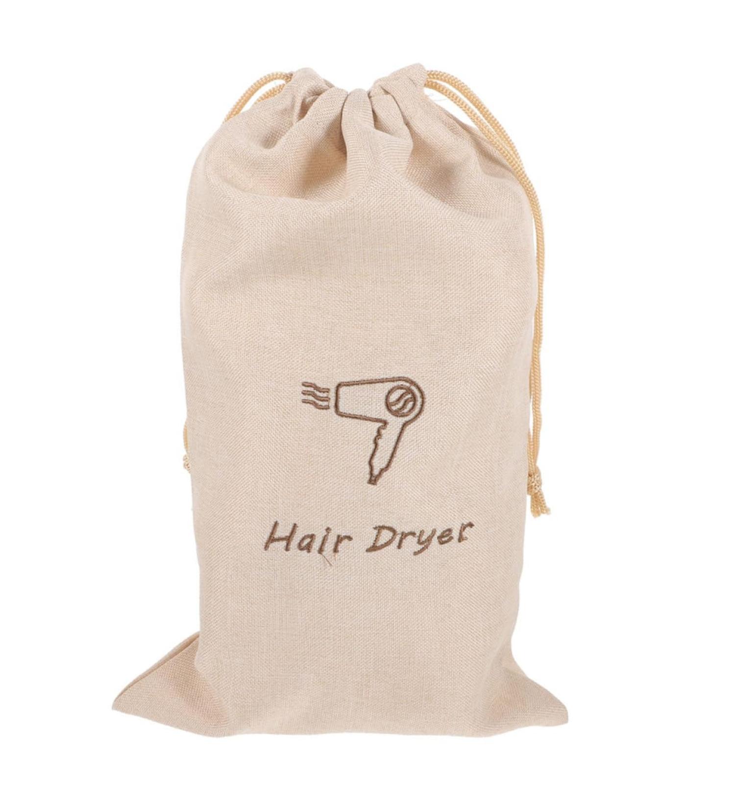 PLAFOPE Hair Dryer Bag Storage Portable Pouch Draw Bag Dryer Travel Organizer for Hair Multi-use Linen Linen Hair Dryer Bag - Buy Online on SooperMarket.com
