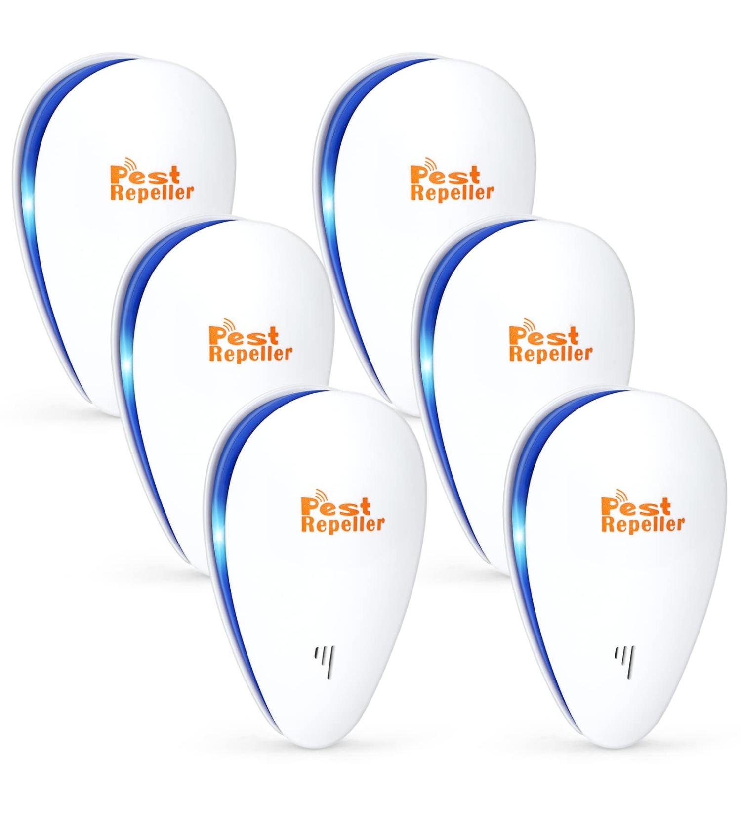 AMIAEDU Ultrasonic Pest Repeller 6 Pack - Indoor Plug-in Repellent for Roach, Spider, Ants, Insect, Rodents - Mouse Control for Home, Kitchen, Warehouse, Hotel - Buy Online on SooperMarket.com