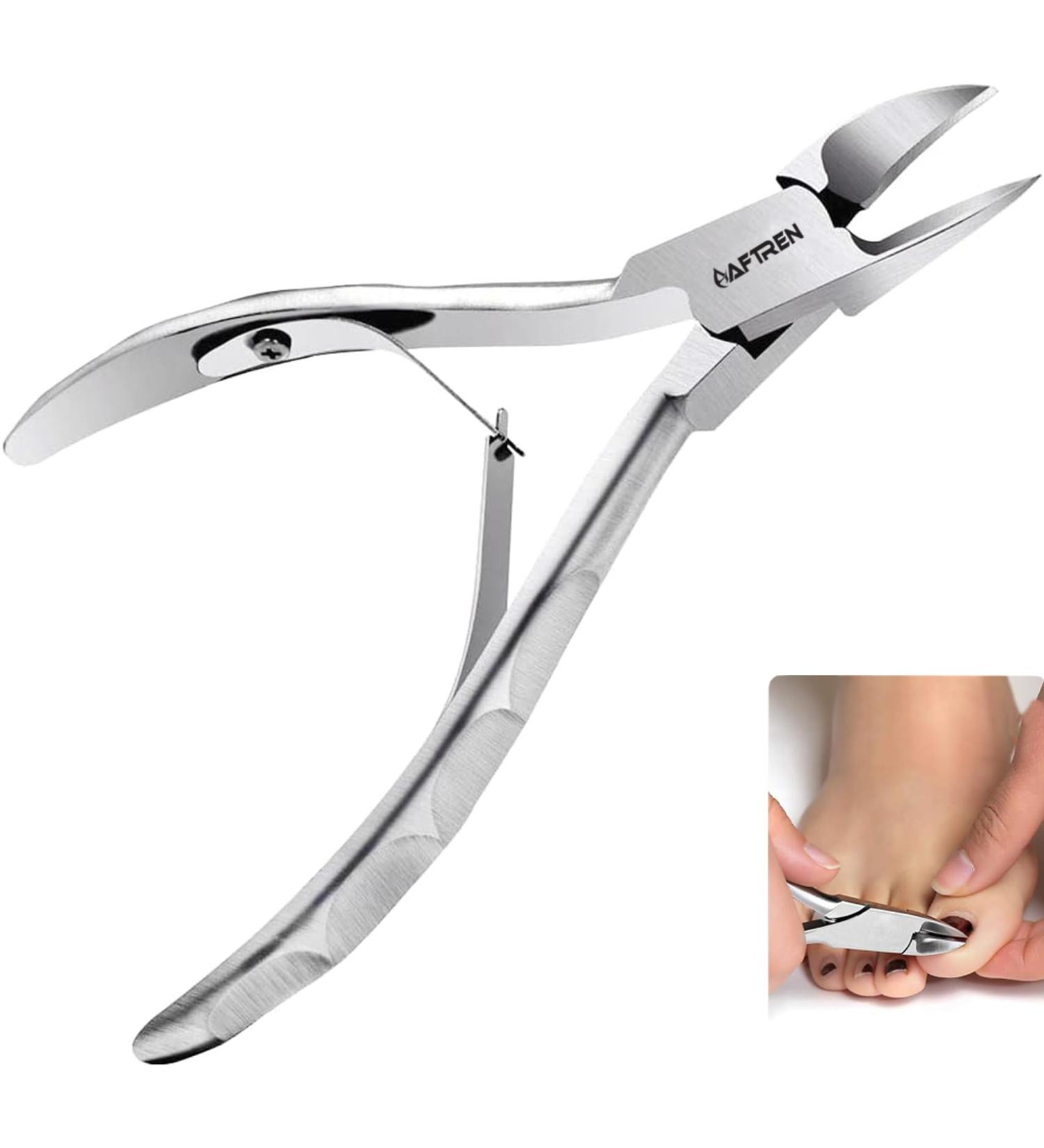 Professional Cuticle Nippers Precision Manicure Nail Clippers Stainless Steel Scissors Thick and Ingrown Nails Hospital Grade Podiatry Tool - Buy Online on SooperMarket.com