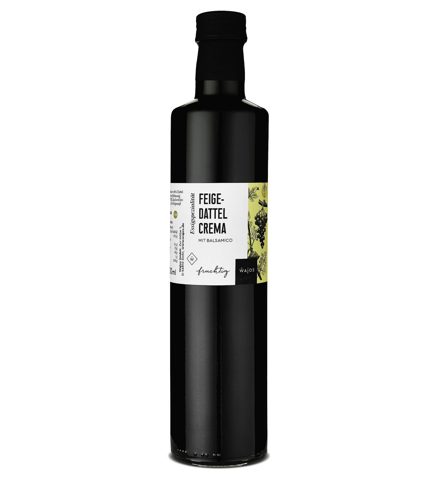 WAJOS Fig-Date Cream with Aceto Balsamico di Modena - 500ml Gourmet Vinegar Sauce | International Shipping - Buy Online on SooperMarket.com