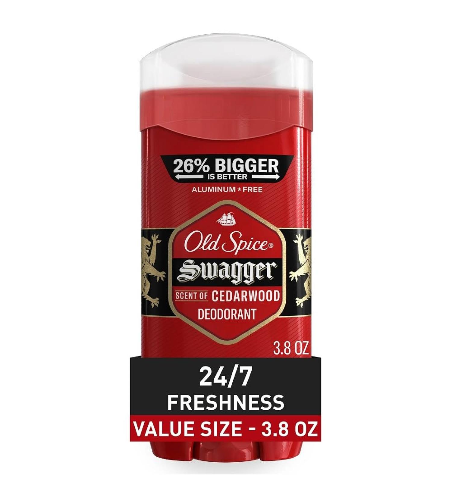 Old Spice Aluminum Free Deodorant for Men Red Zone Collection Swagger Invisible Solid Lime & Cedarwood Scent 3.8 Oz 3.8 Ounce (Pack of 1) Swagger - Buy Online on SooperMarket.com