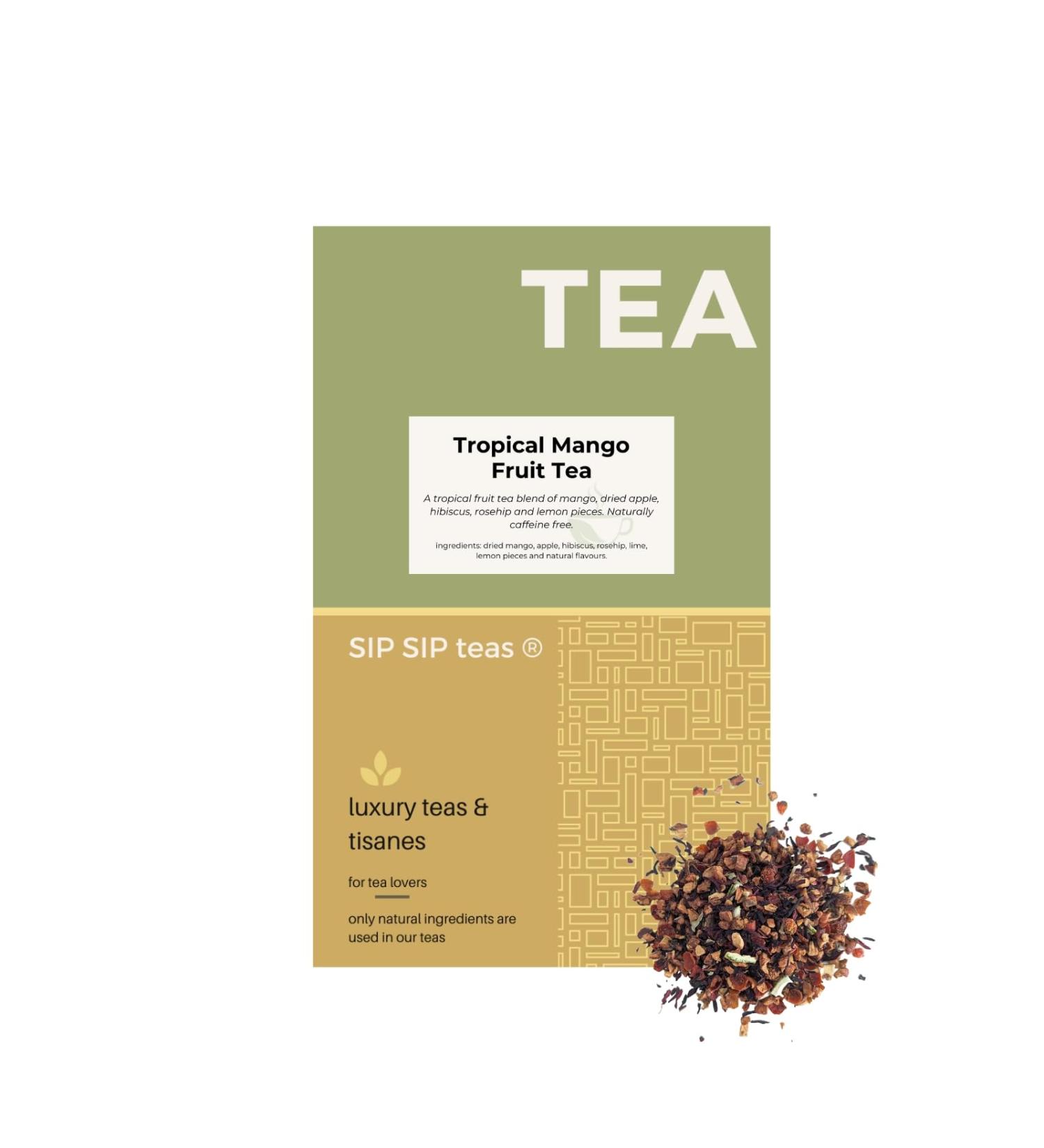 Fruit Tea (Tropical Mango Fruit loose leaf tea 100g) Tropical Mango Fruit 100g - Buy Online on SooperMarket.com