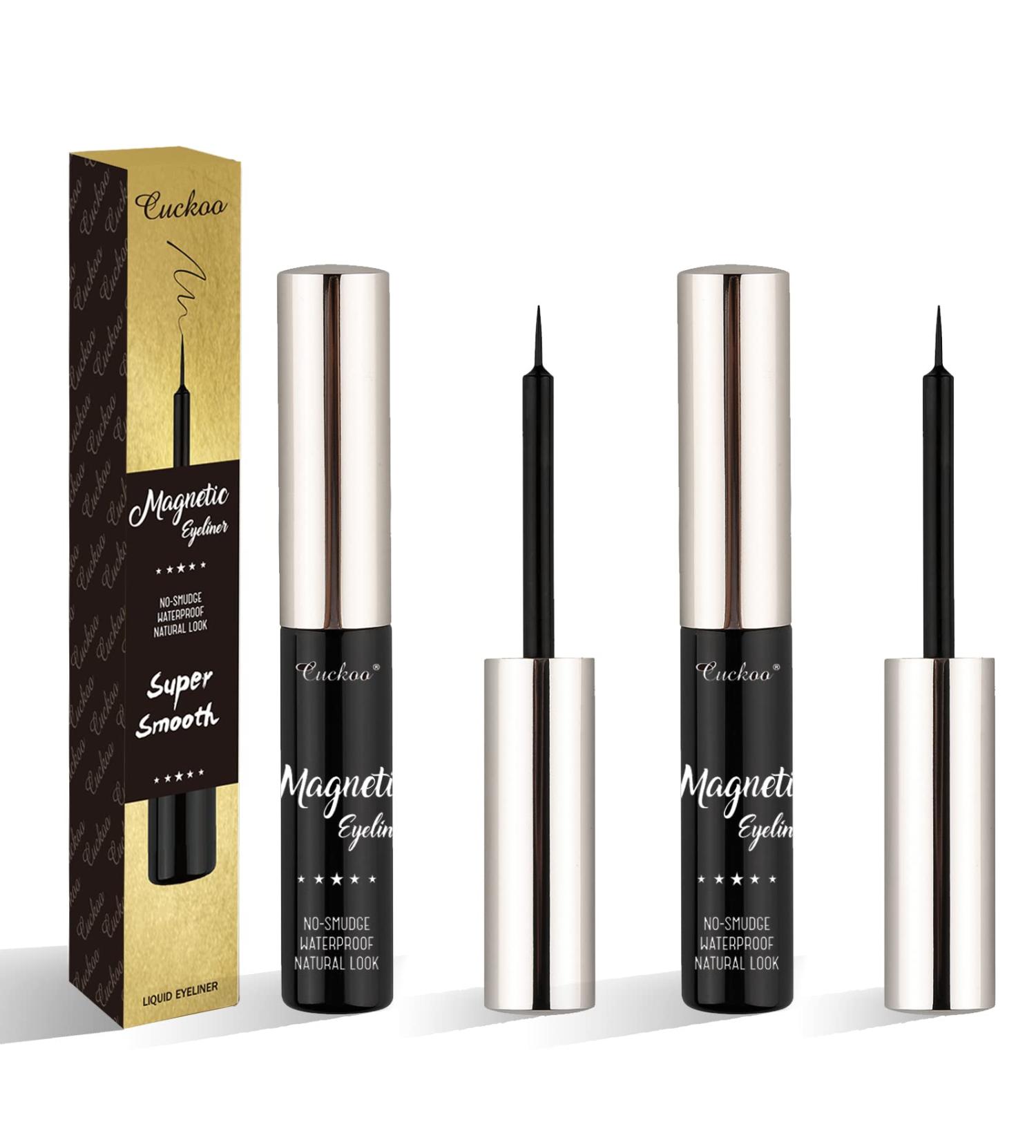 Buy Cuckoo Magnetic Eyeliner - Waterproof, Smudge Resistant, Natural Look (2 x 5ML) - Buy Online on SooperMarket.com