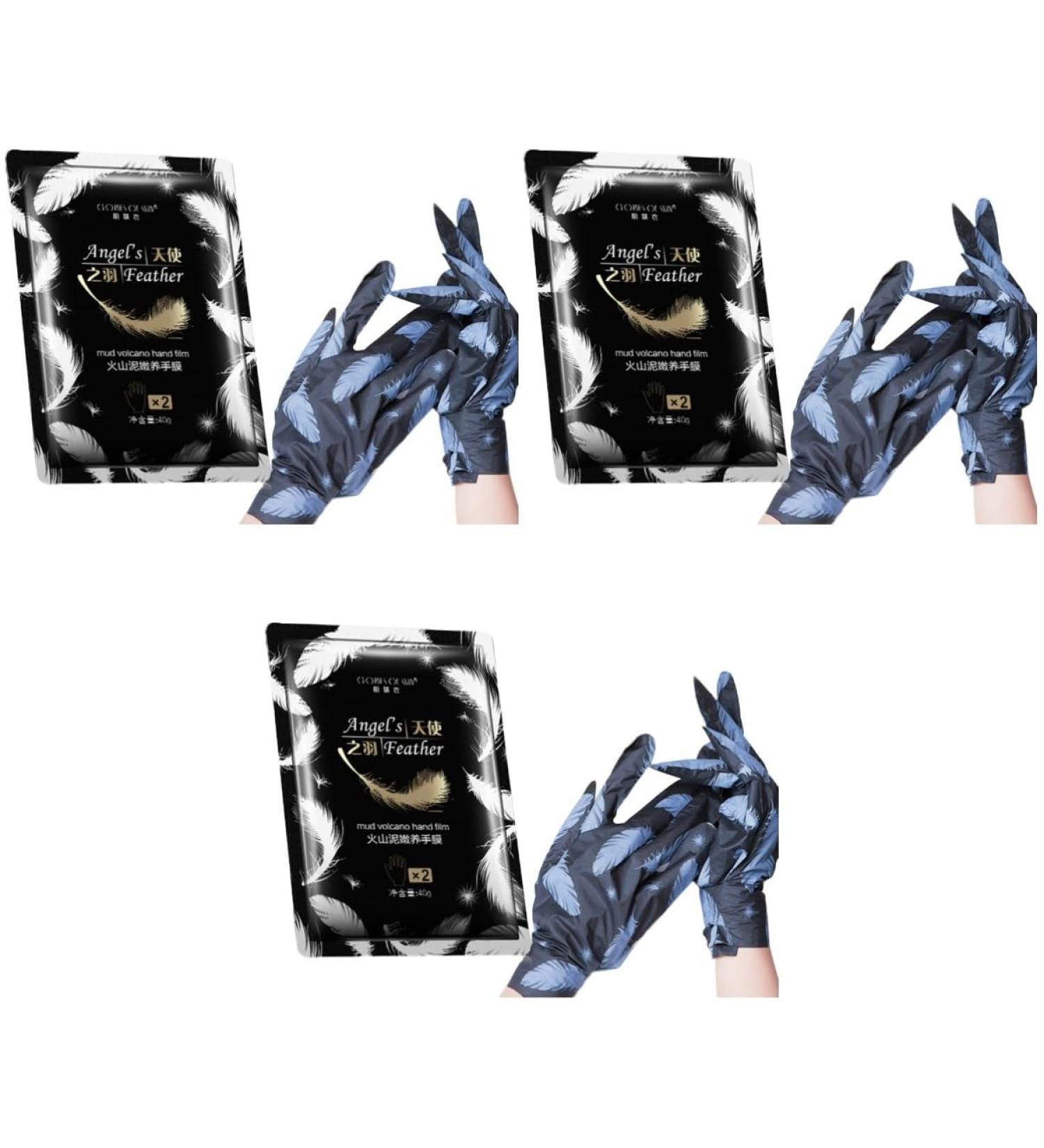 Healeved 3 Pairs Gloves Exfoliating Mask Hand Mask Hands Peeling Mask Facial Mask Moisturizing Volcanic Mud - Buy Online on SooperMarket.com
