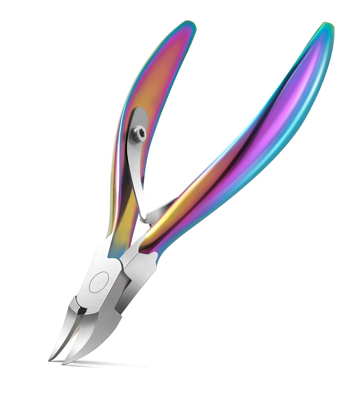 BEZOX Portable Nail Clipper - Surgical Stainless Steel Toenail Clippers for Thick Nails - Rainbow Finish - Buy Online on SooperMarket.com