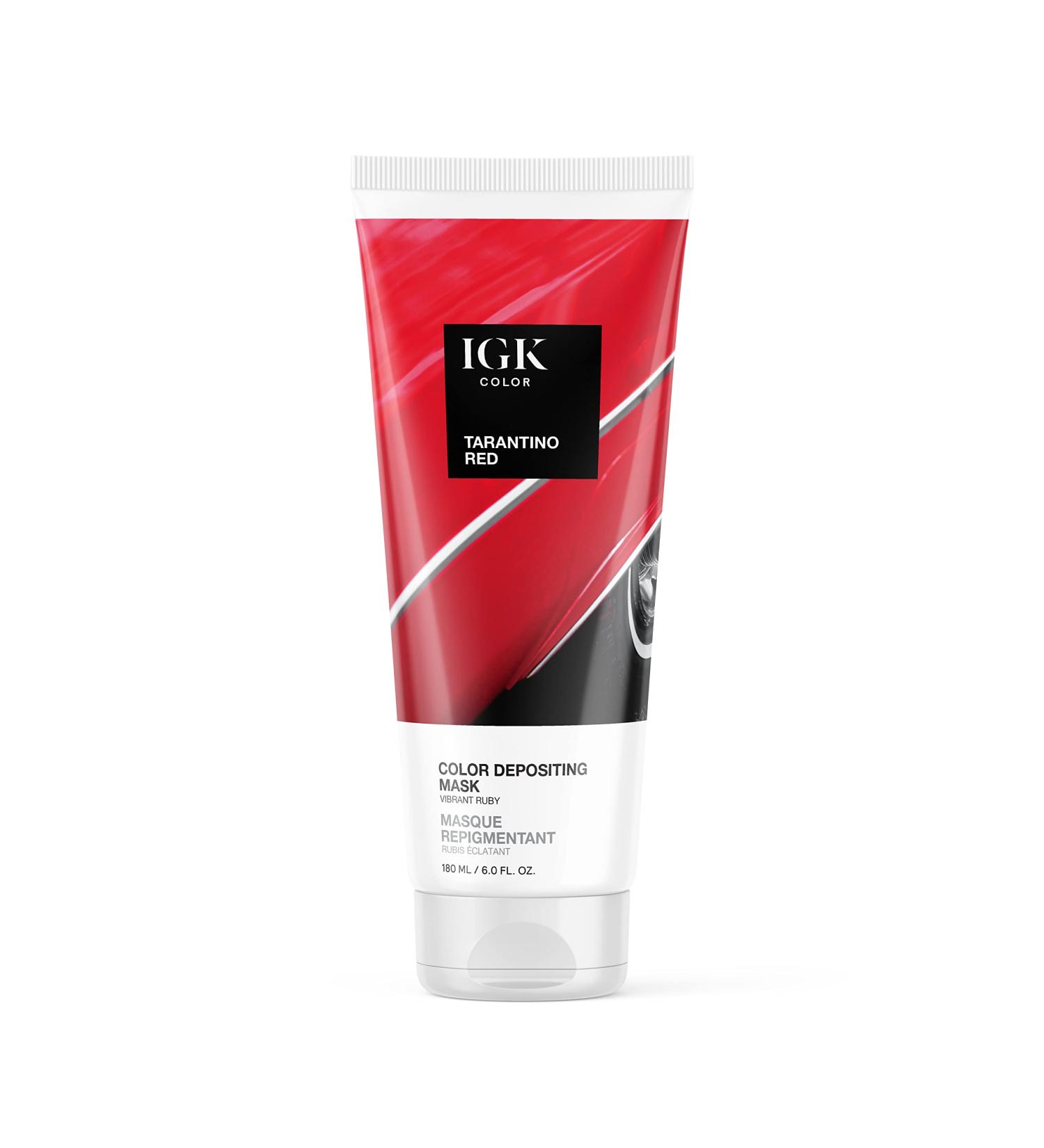 IGK Color Depositing Mask - Tarantino Red (Vibrant Ruby) | Vegan & Cruelty Free - Buy Online on SooperMarket.com