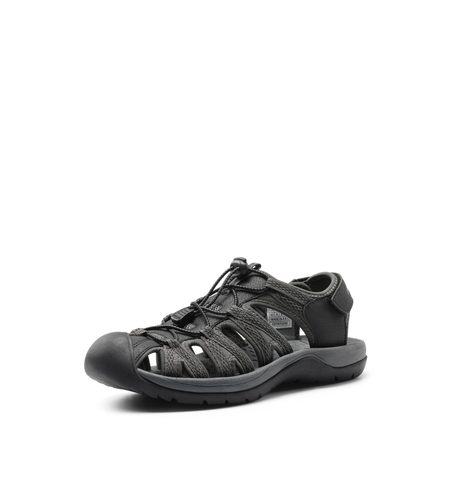 DREAM PAIRS Men's Summer Sandals - Non-Slip Breathable Hiking & Beach Footwear 41 EU Black/Dark Grey - Buy Online on SooperMarket.com
