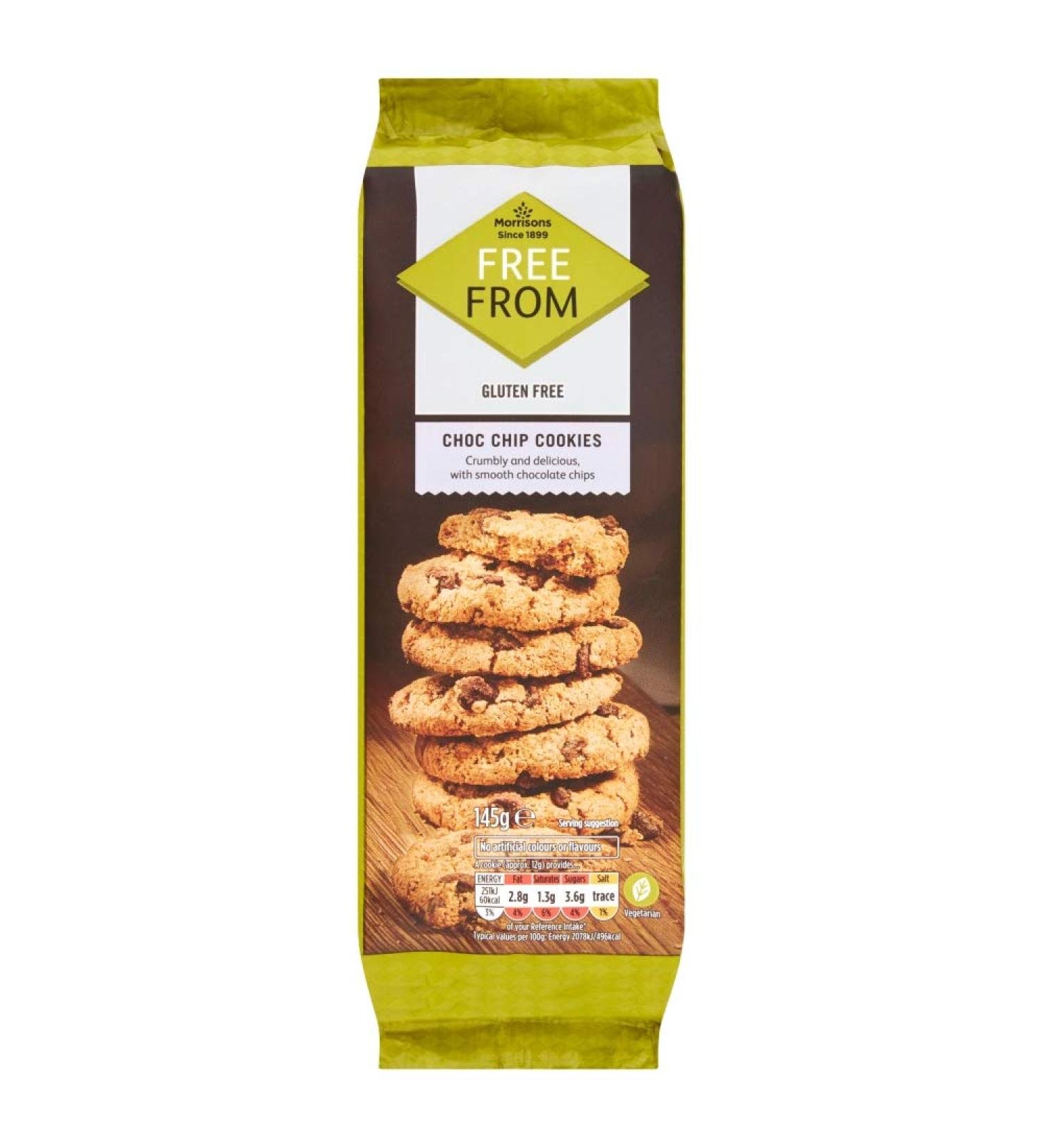 Morrisons Free from Choc Chip Cookies 145 g x 8