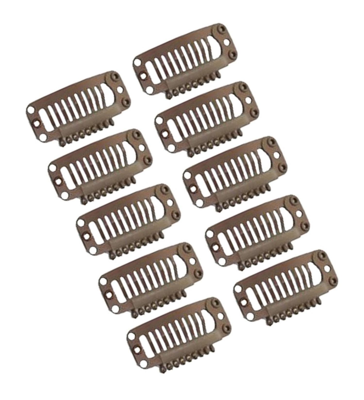 20pcs Weft Clips Hair Extensions - Brown Wig Clips for Secure Styling | Shop Internationally - Buy Online on SooperMarket.com