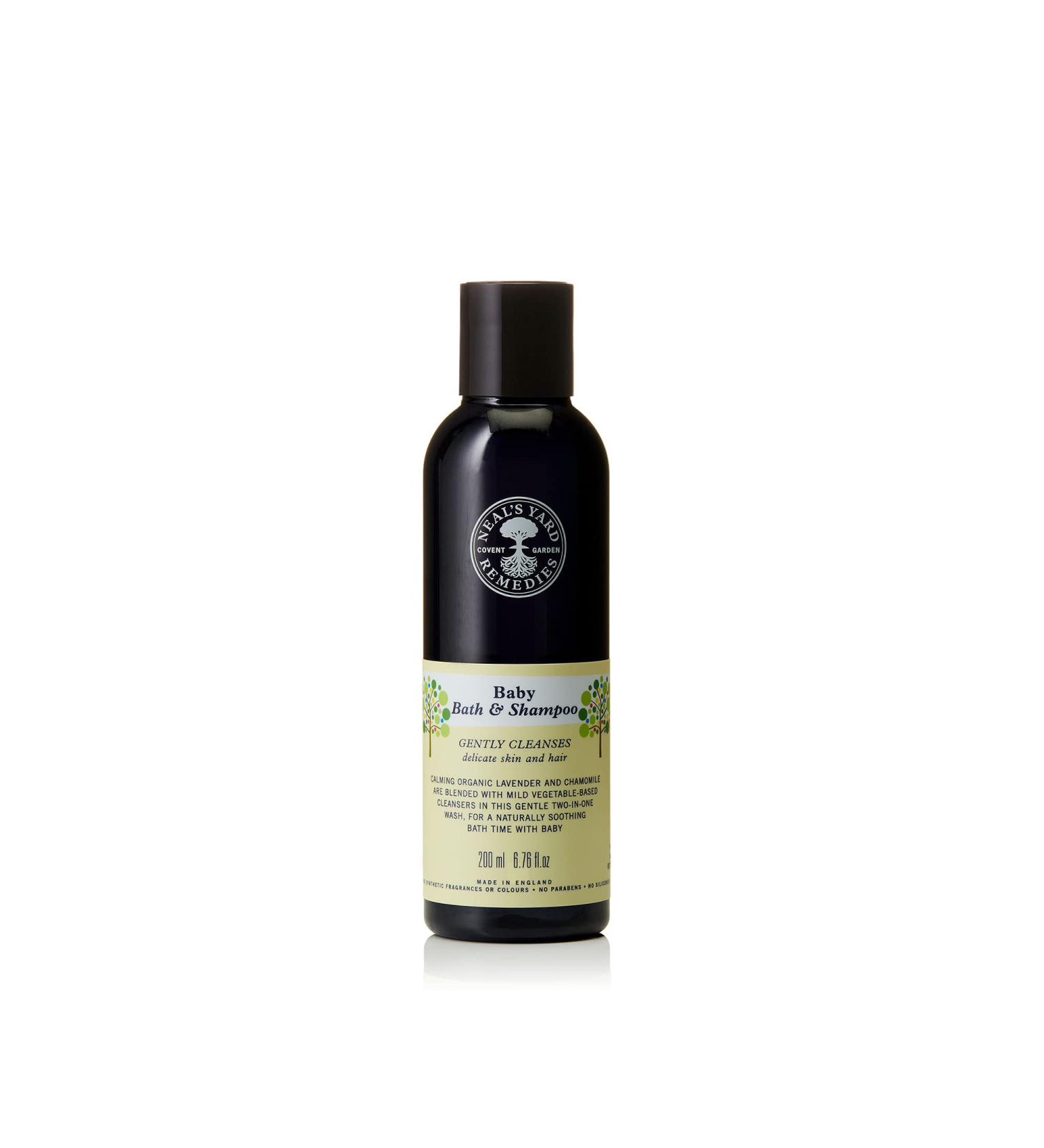 Neal's Yard Remedies Baby Bath & Shampoo - Lavender & Chamomile Vegan Body Wash | Calming & Gentle 200ml - Buy Online on SooperMarket.com