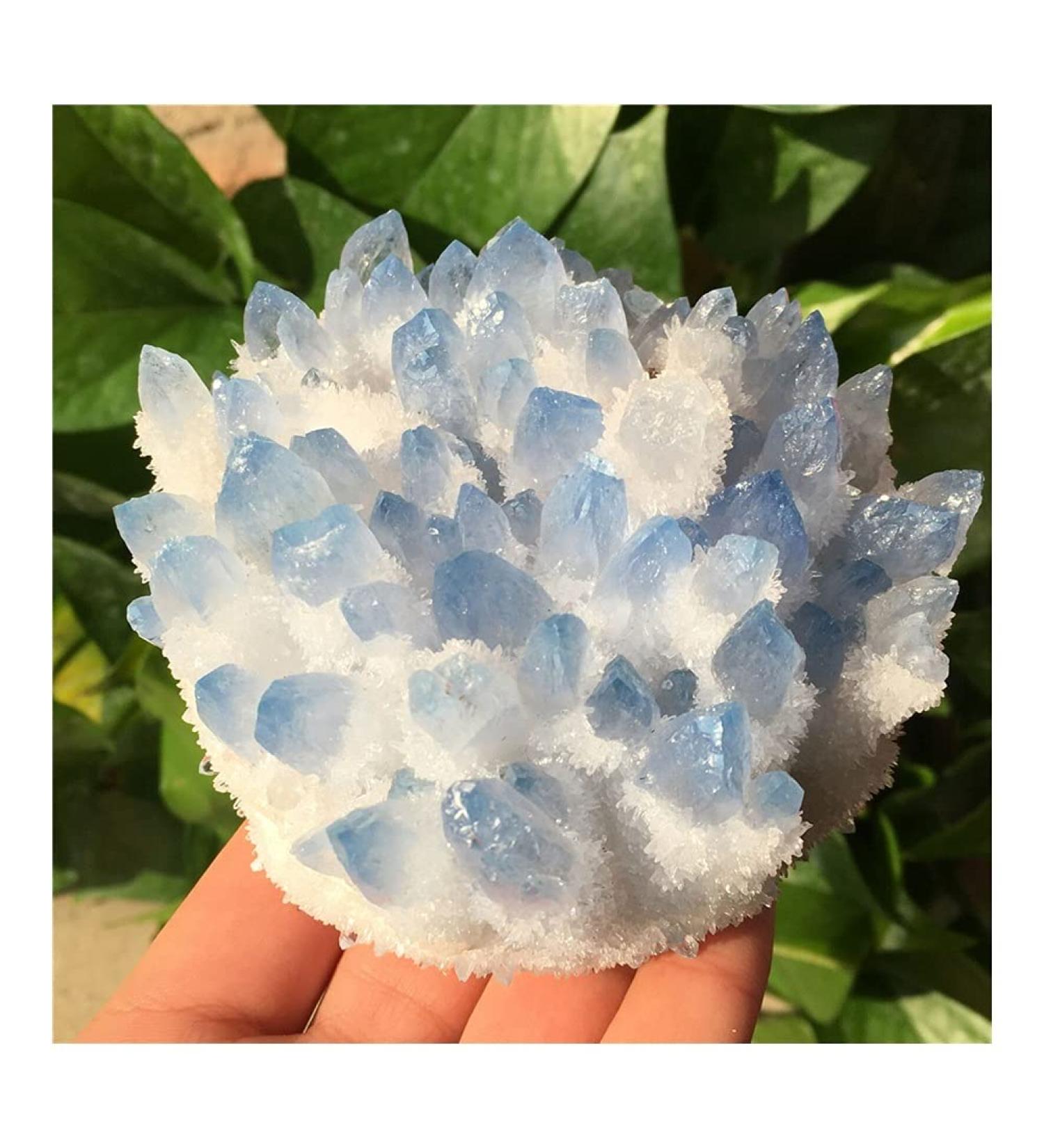 1pc Natural Blue Crystals Quartz Cluster Freeform Reiki Stones Room Home Office Aquarium Decoration Accessories Gemstone Home Collections (Size : 500-550g) - Buy Online on SooperMarket.com