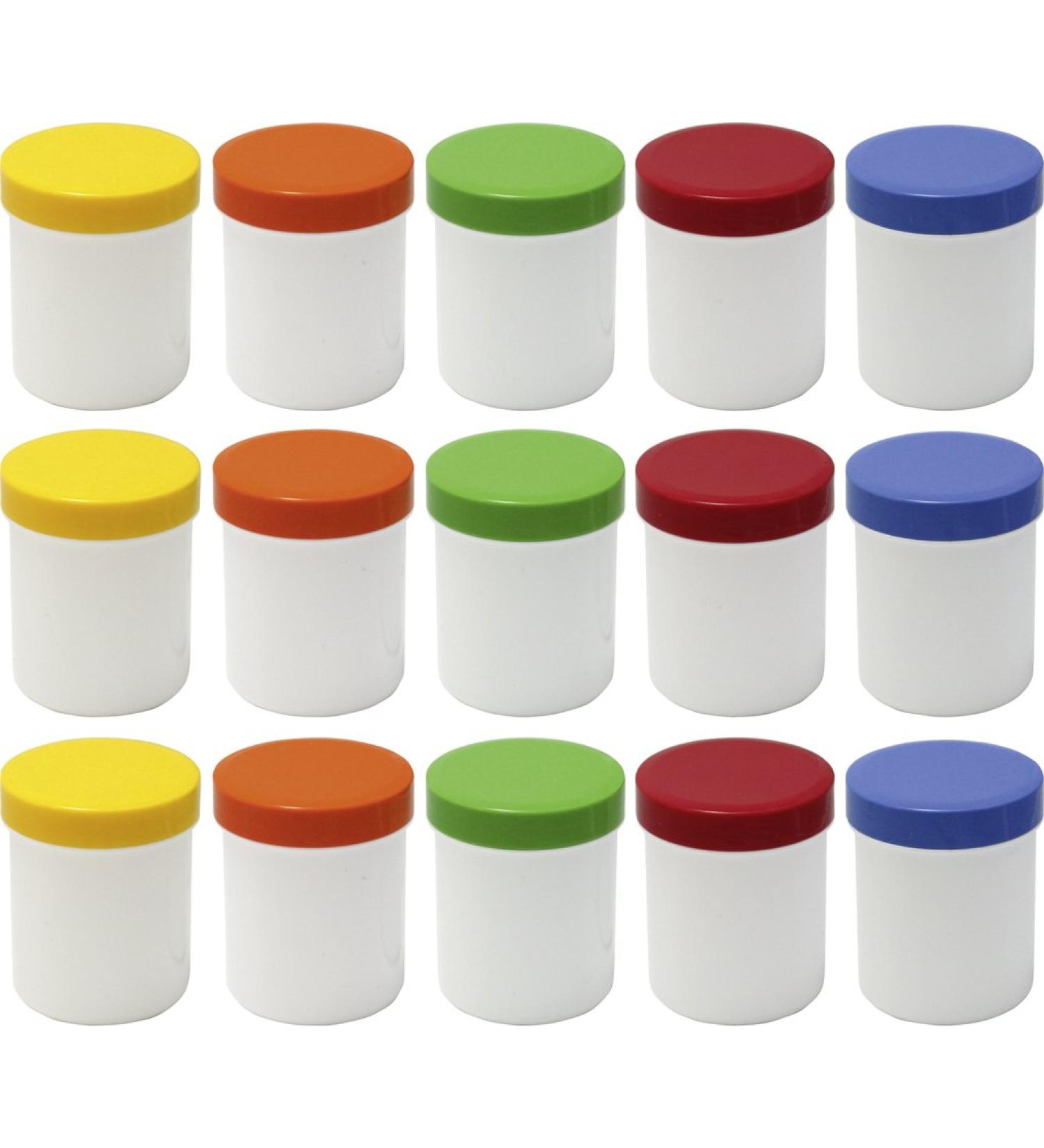 15 Premium 60ml Ointment & Cream Jars with Colored Lids - Made in Germany | Perfect for International Shipping - Buy Online on SooperMarket.com