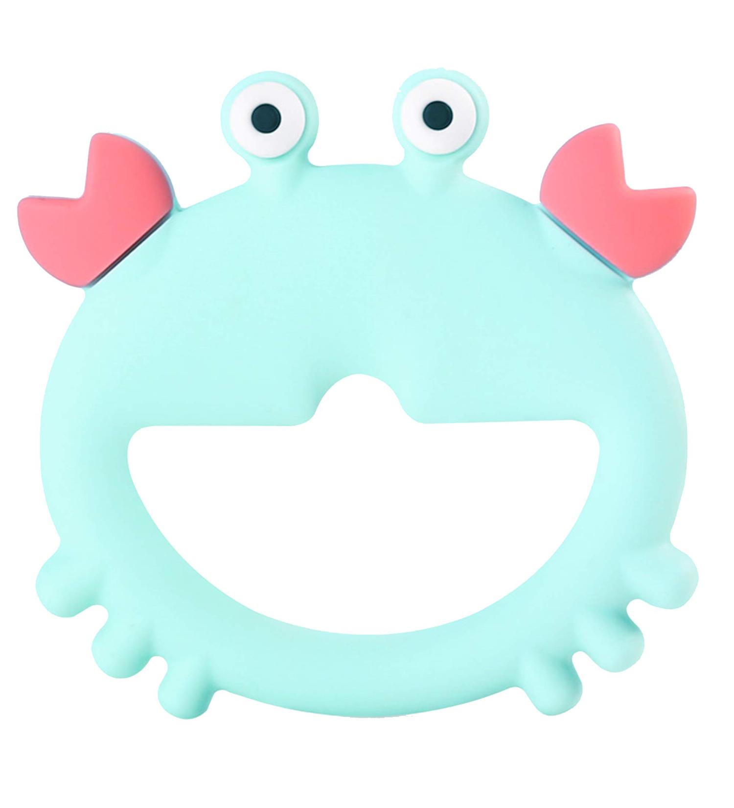 PREMYO Cooling Teething Ring for Babies - BPA-Free Silicone Teething Aid - Soft Relief for Teething Pain - Crab Mint Flavor - Buy Online on SooperMarket.com