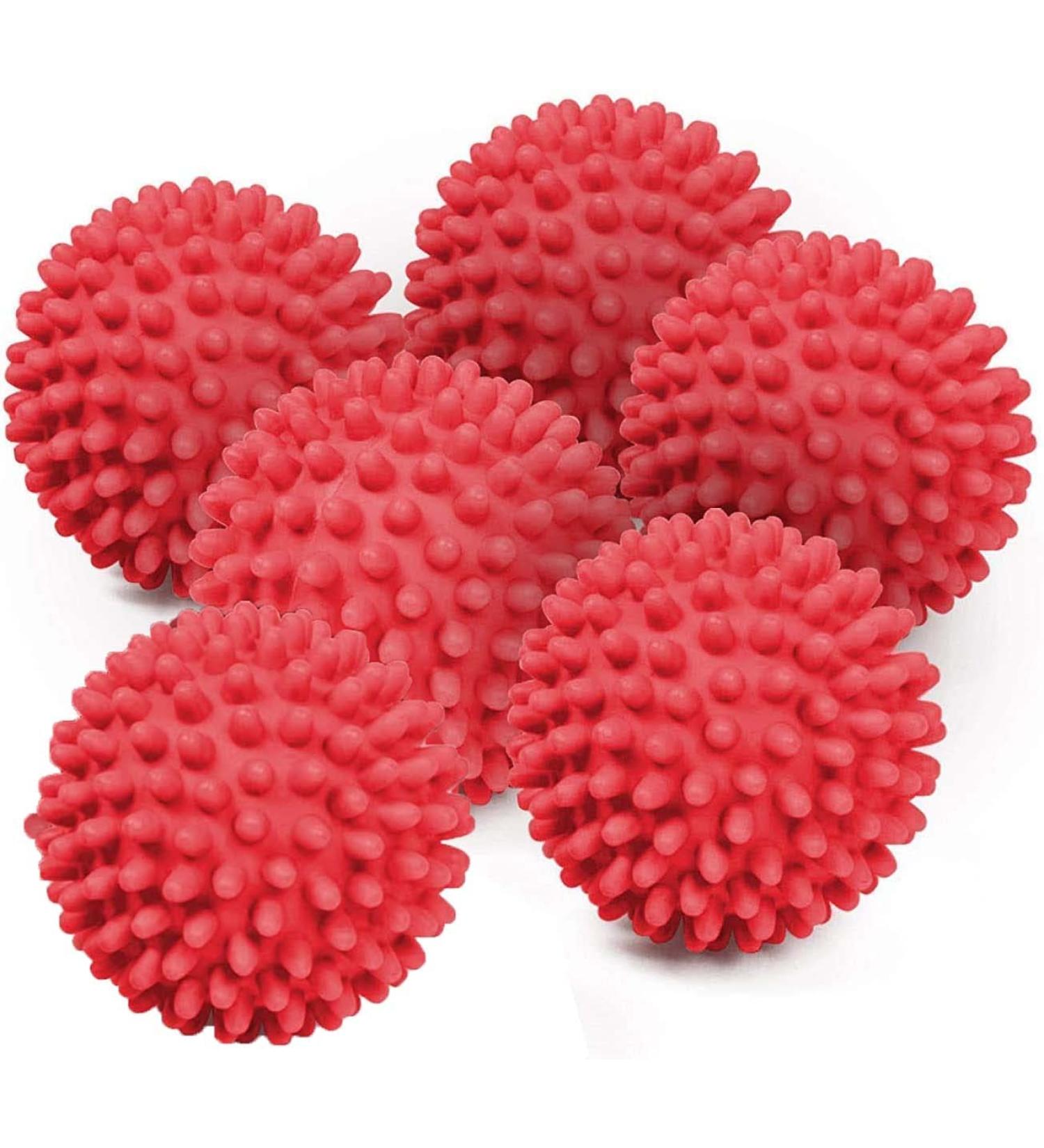 Reusable Dryer Balls Tumble Laundry Wash Balls Non Melt Dryer Balls for Speeding Drying and Reducing Creases for Clothes (Red) - Buy Online on SooperMarket.com