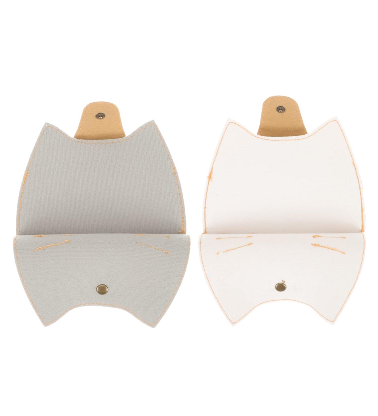CABILOCK 8 STK Leather Mask Storage Box - Reusable Mask Folder & Case for Face Cover - Perfect for Students | Hellgraux 4 Stk 15x12cm - Buy Online on SooperMarket.com