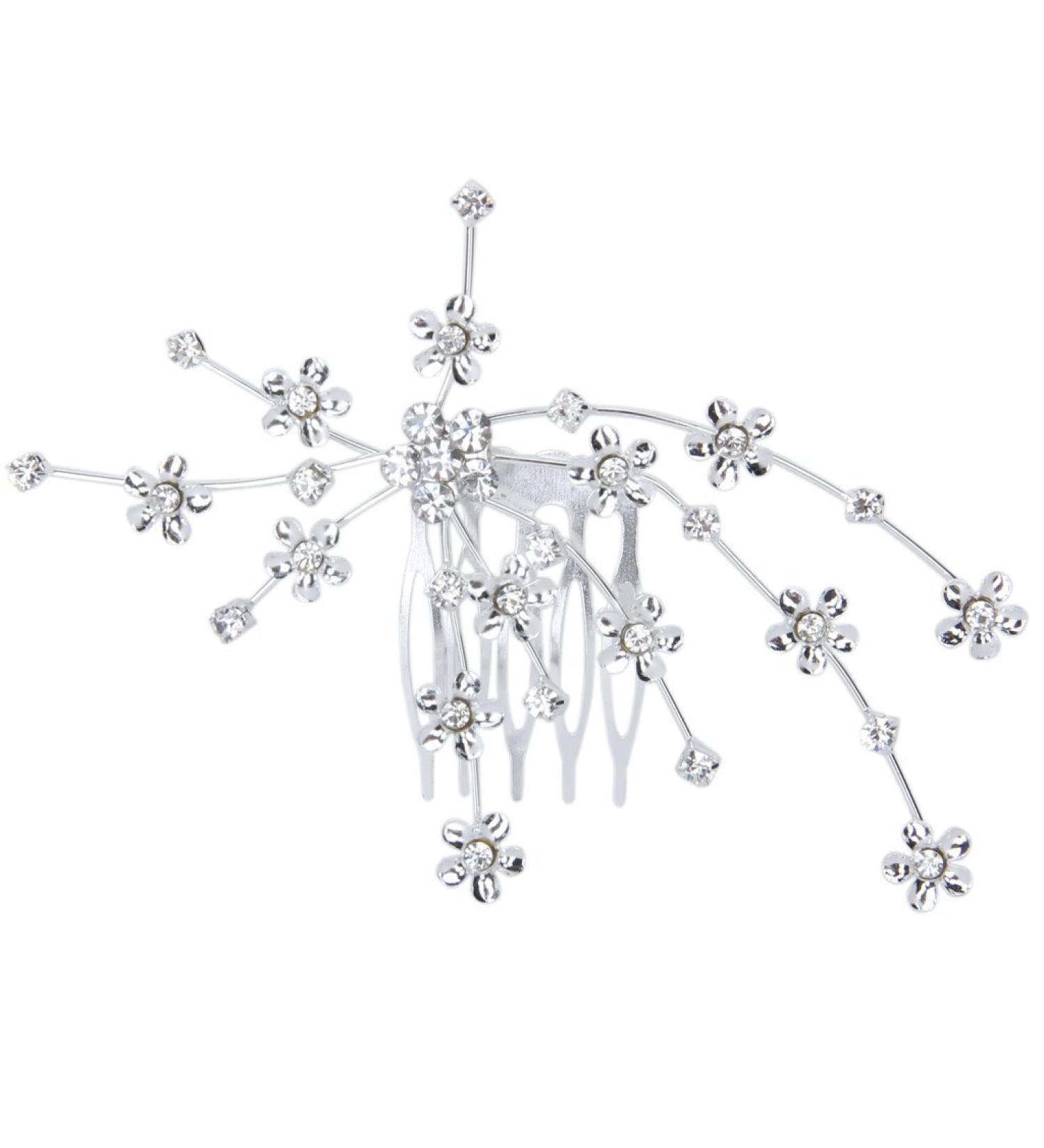 Xptieeck Flower Comb Bridesmaid Crystal Rhinestone Style Wedding - Buy Online on SooperMarket.com
