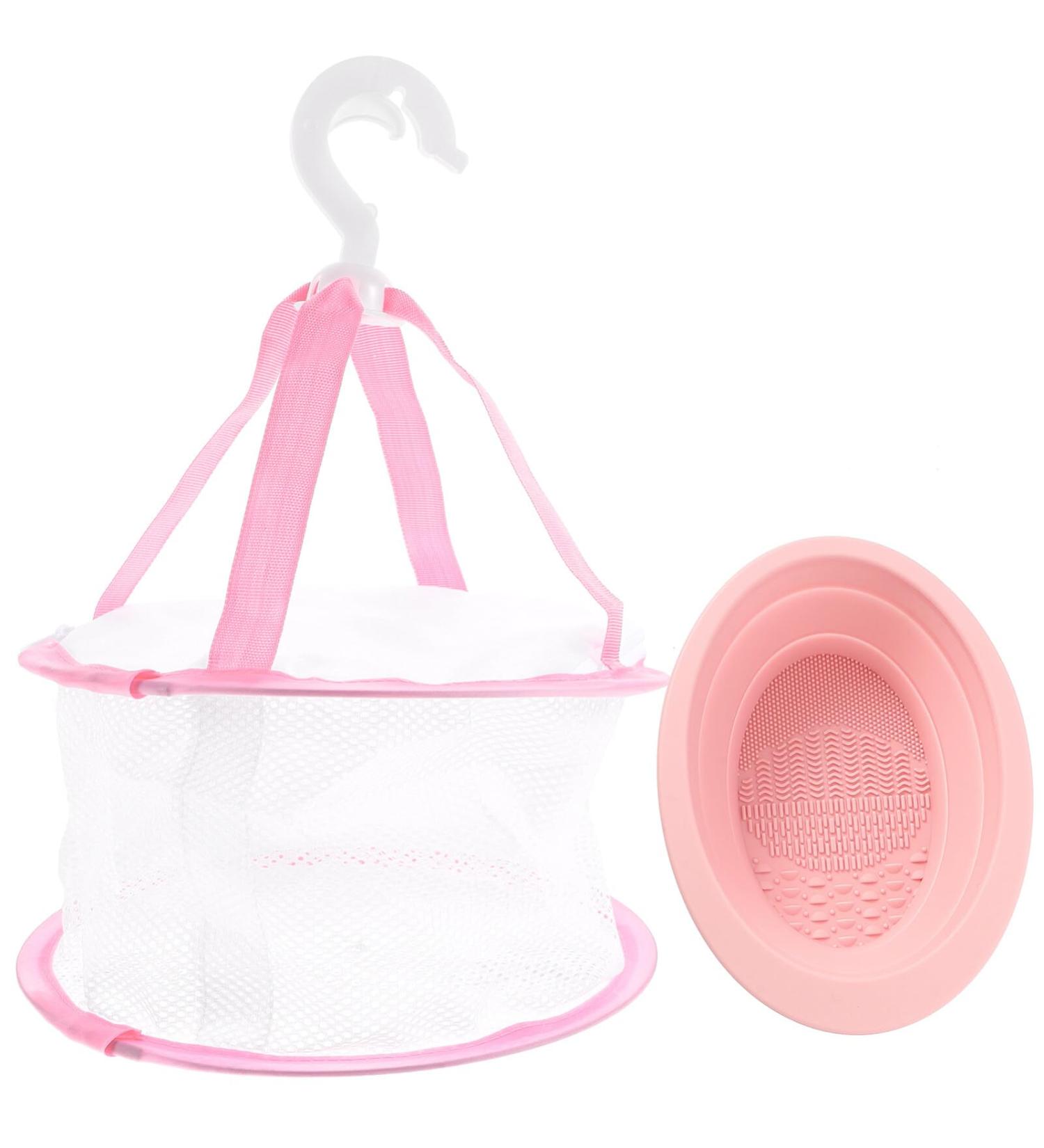 OSALADI Makeup Brush Cleaner Set - Silicone Sponge & Hanging Drying Net for Effortless Makeup Brush Cleaning | International Shipping Available - Buy Online on SooperMarket.com