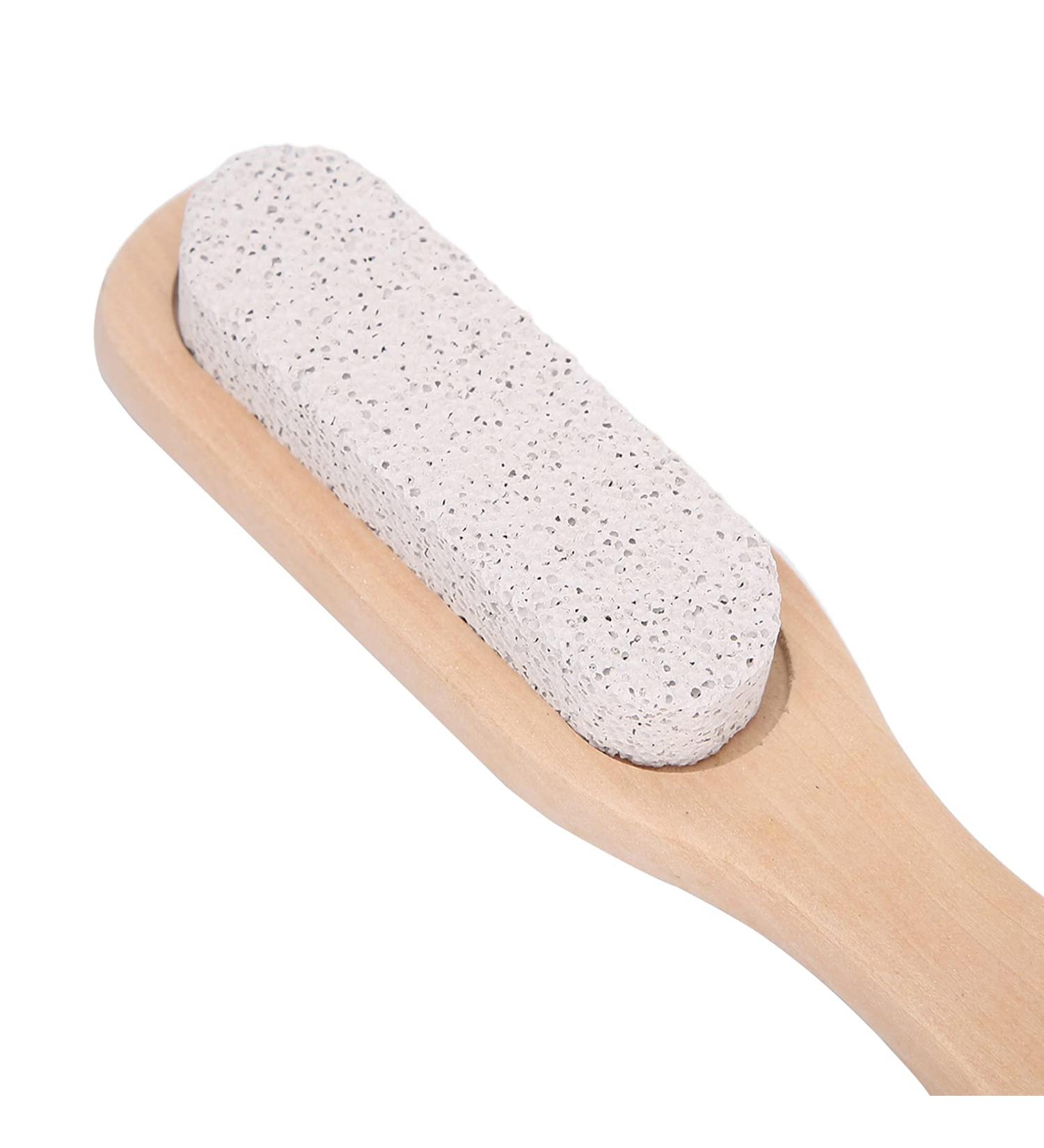 Foot file tote foot cuticle remover pedicure foot file skin callus pumice removal stone foot pedicure tool with wooden handle for pedicure and foot care - Buy Online on SooperMarket.com
