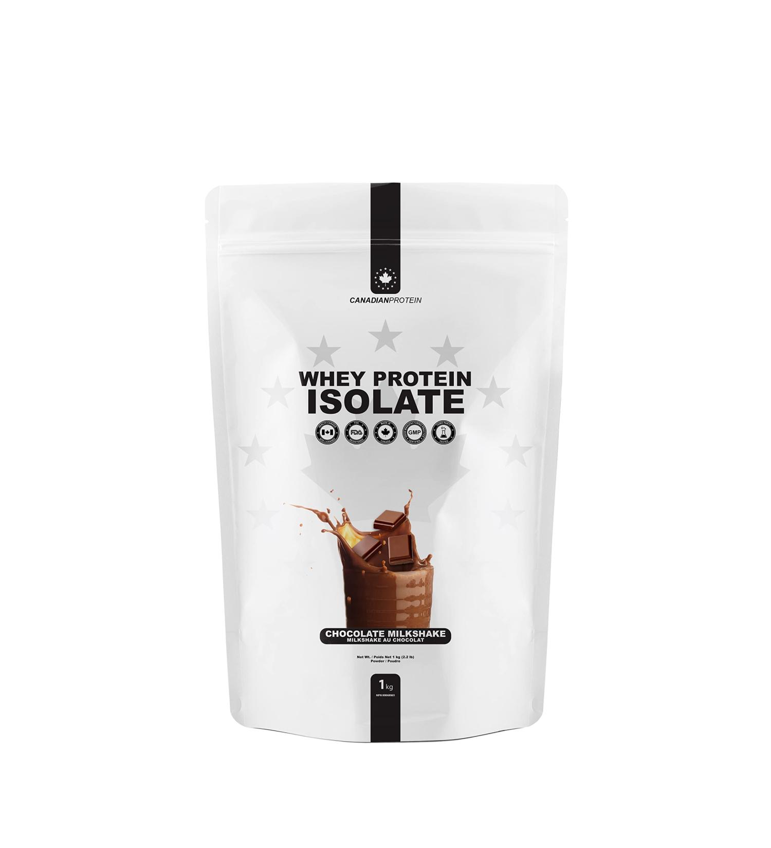 Canadian Protein Whey Isolate 29g of Protein | 1 kg of Chocolate Milkshake Flavoured Protein Powder Rich in BCAA Amino Acids - Buy Online on SooperMarket.com