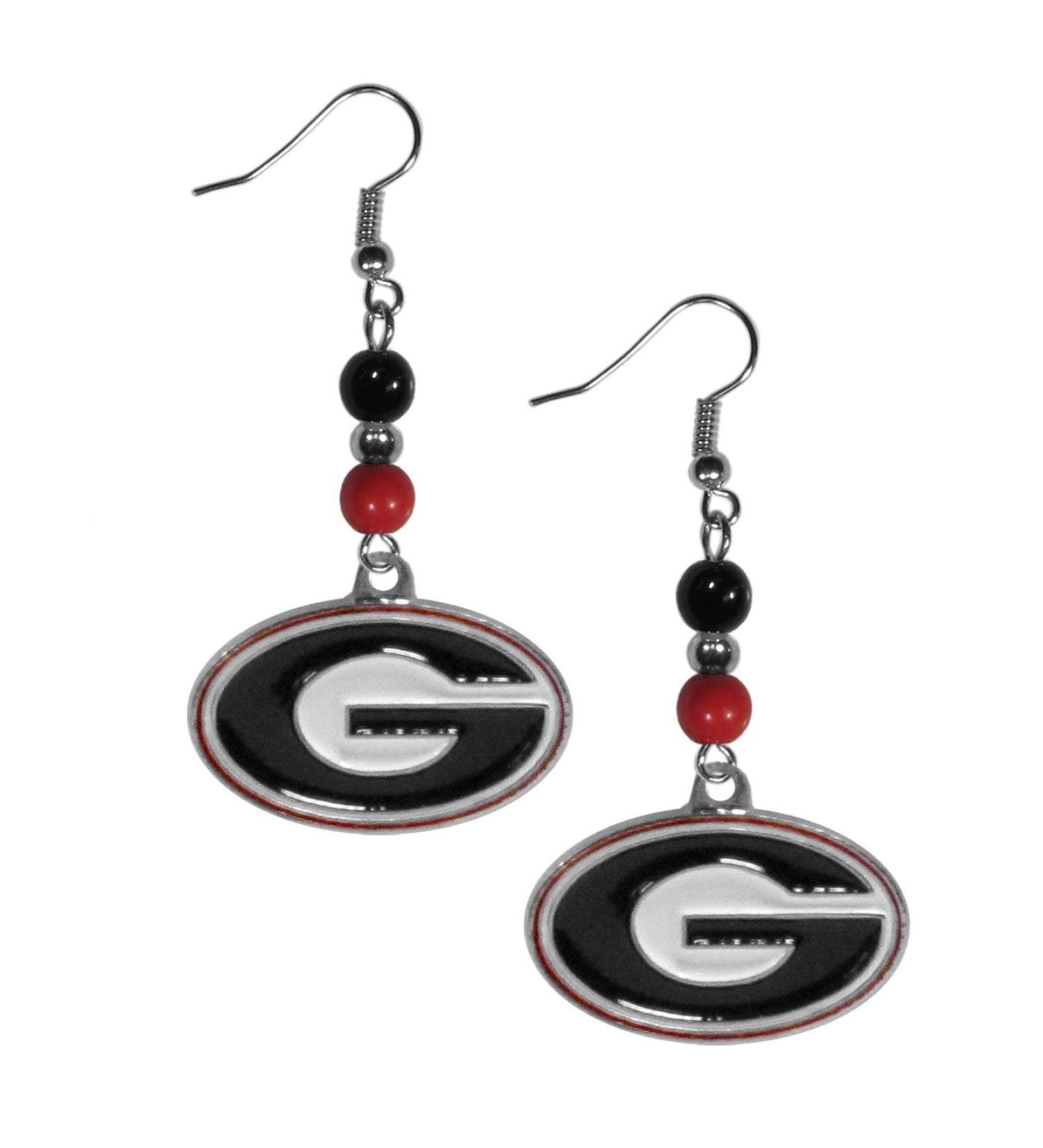 Siskiyou Sports NCAA Fan Bead Dangle Earrings Georgia Bulldogs