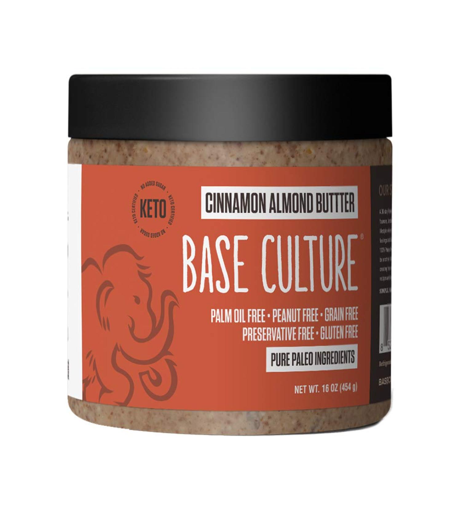 Paleo Almond Butter  Cinnamon Almond  100% Paleo Certified and Gluten Free Almond Butter  6g Protein Per Serving  Crafted by Base Culture (1 Count) - Buy Online on SooperMarket.com