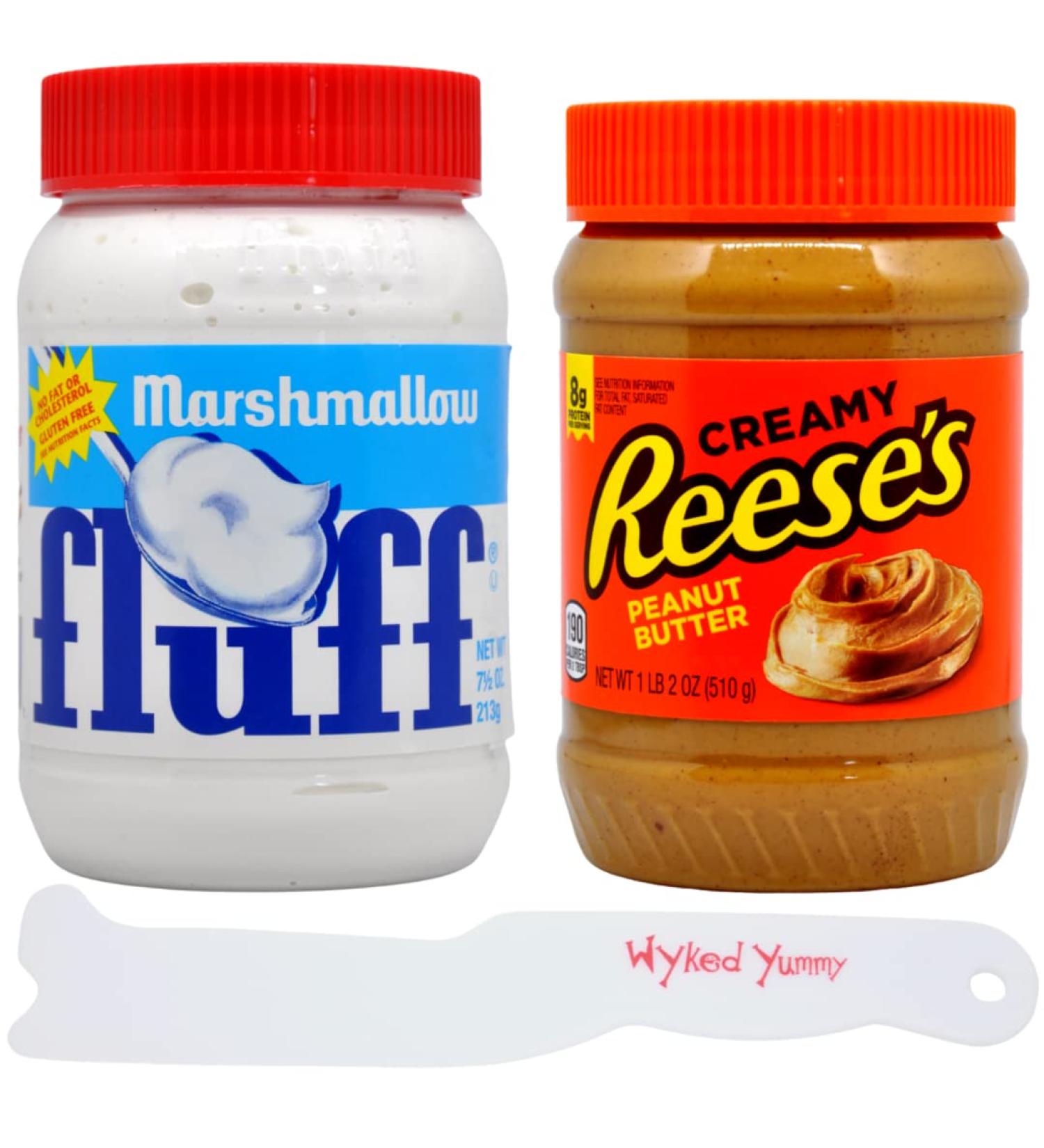 Reese's Peanut Butter & Marshmallow Fluff Bundle with Spread Knife - Fluffernutter Sandwich Kit - Buy Online on SooperMarket.com