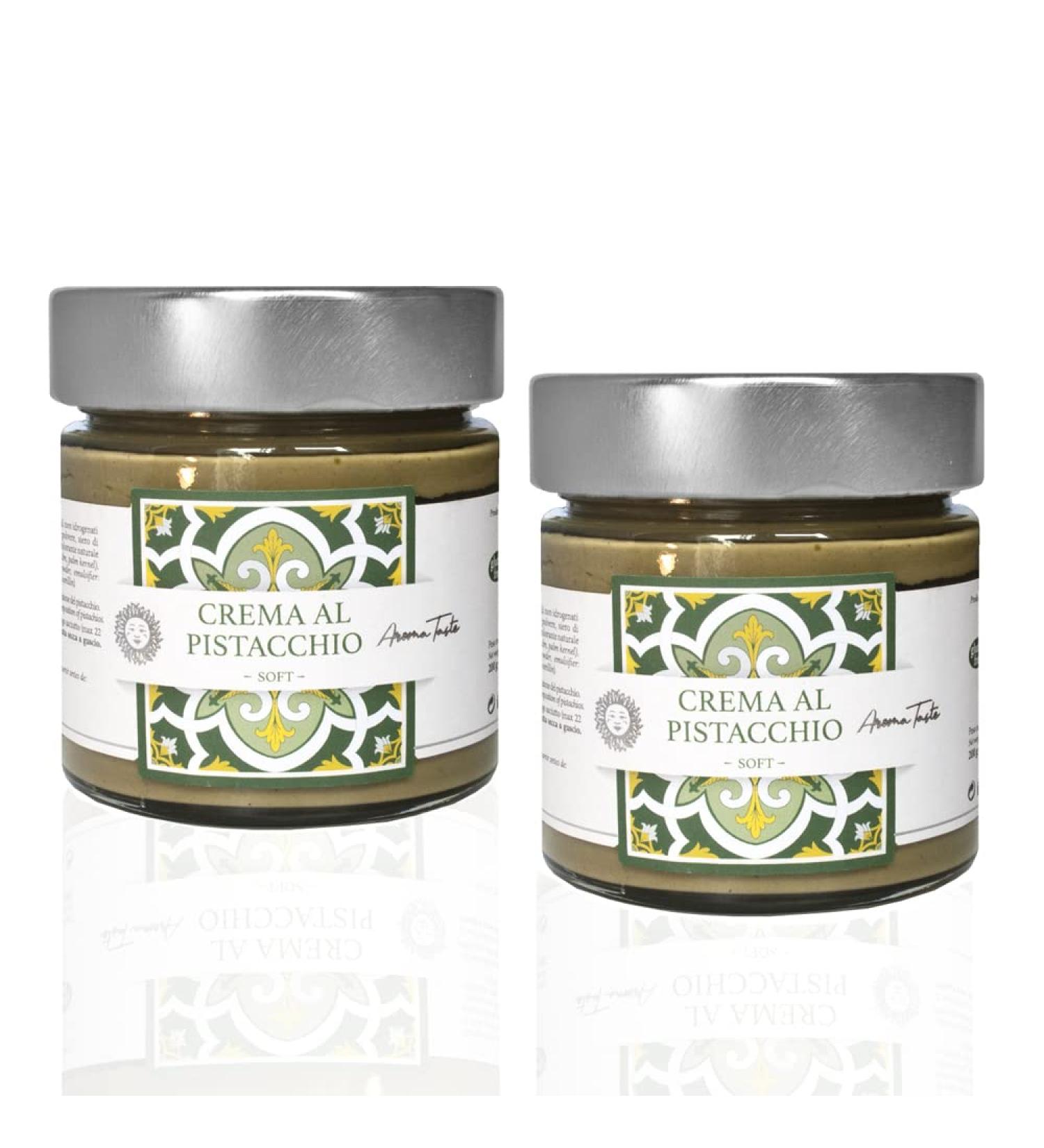 Pistachio Cream Made in Sicily | Italian Artisan Gourmet | 2x200 g - Buy Online on SooperMarket.com