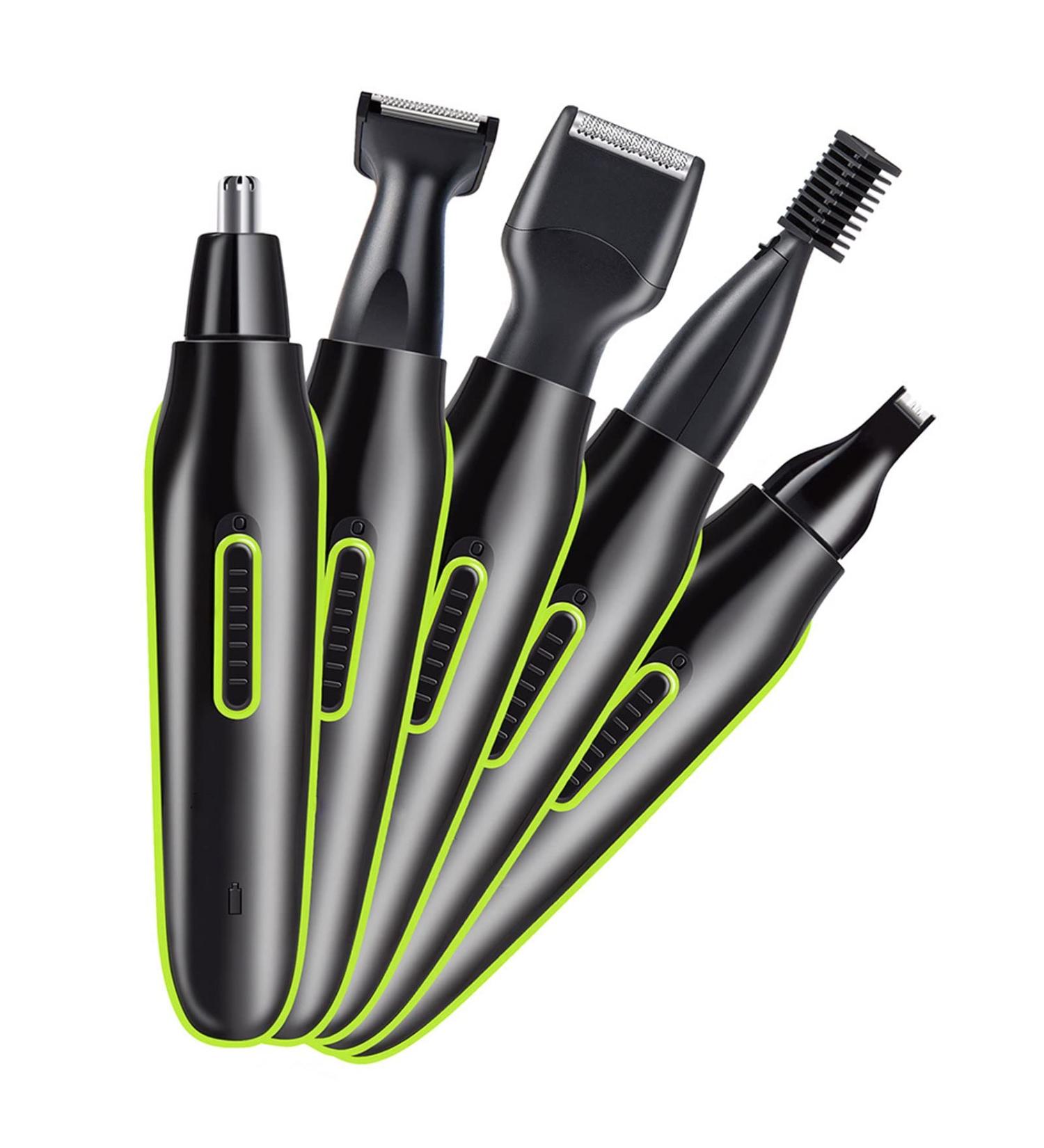4-in-1 USB Rechargeable Nose Hair Trimmer for Men - Waterproof Ear & Eyebrow Clipper - Perfect for Travel & Family Use - Buy Online on SooperMarket.com