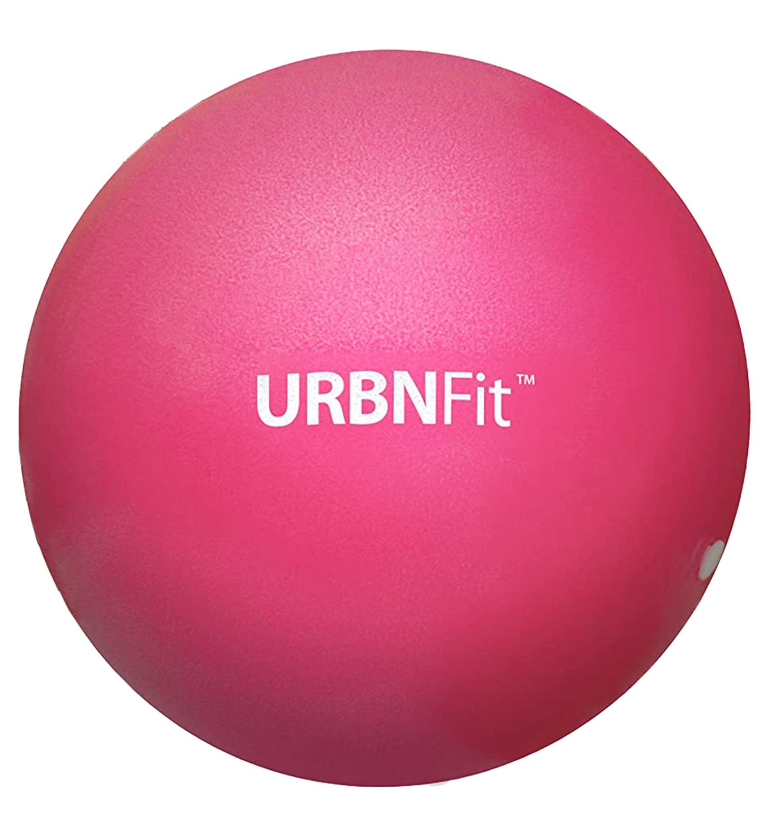 URBNFit 9-Inch Mini Pilates Exercise Ball with Fitness Guide - Pink - Buy Online on SooperMarket.com
