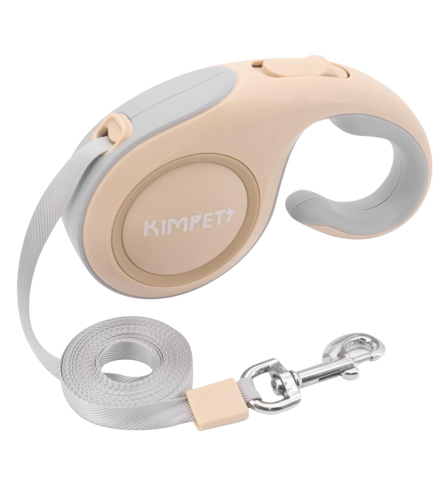 Beowanzk 5m Retractable Dog Leash for Small/Medium Dogs and Cats - One-Hand Brake Pause Lock (Gold) - Buy Online on SooperMarket.com