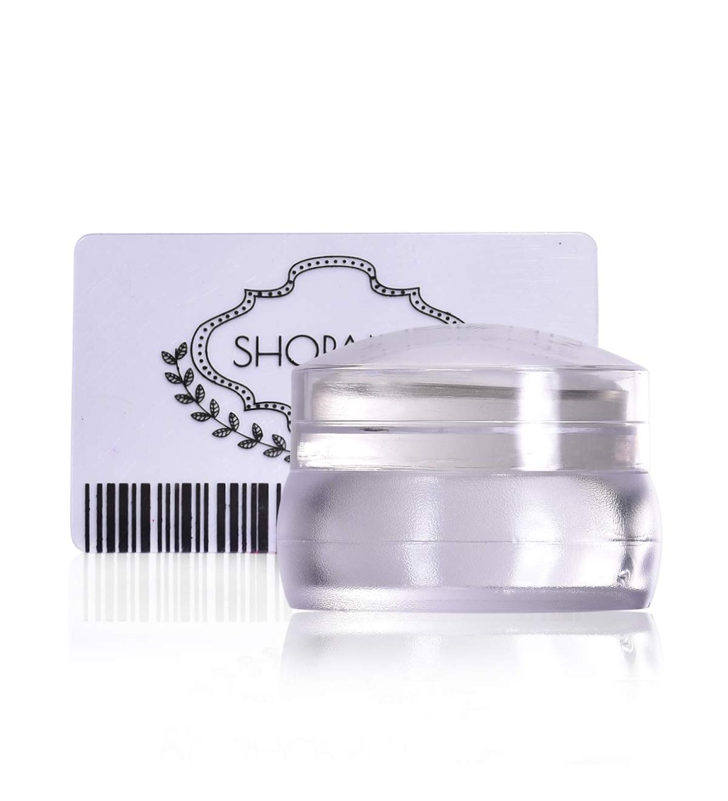 SHOPANTS XL Clear Soft Nail Stamper Kit with Scraper - Silicone Nail Art Printer Manicure Tool with Lid - Buy Online on SooperMarket.com