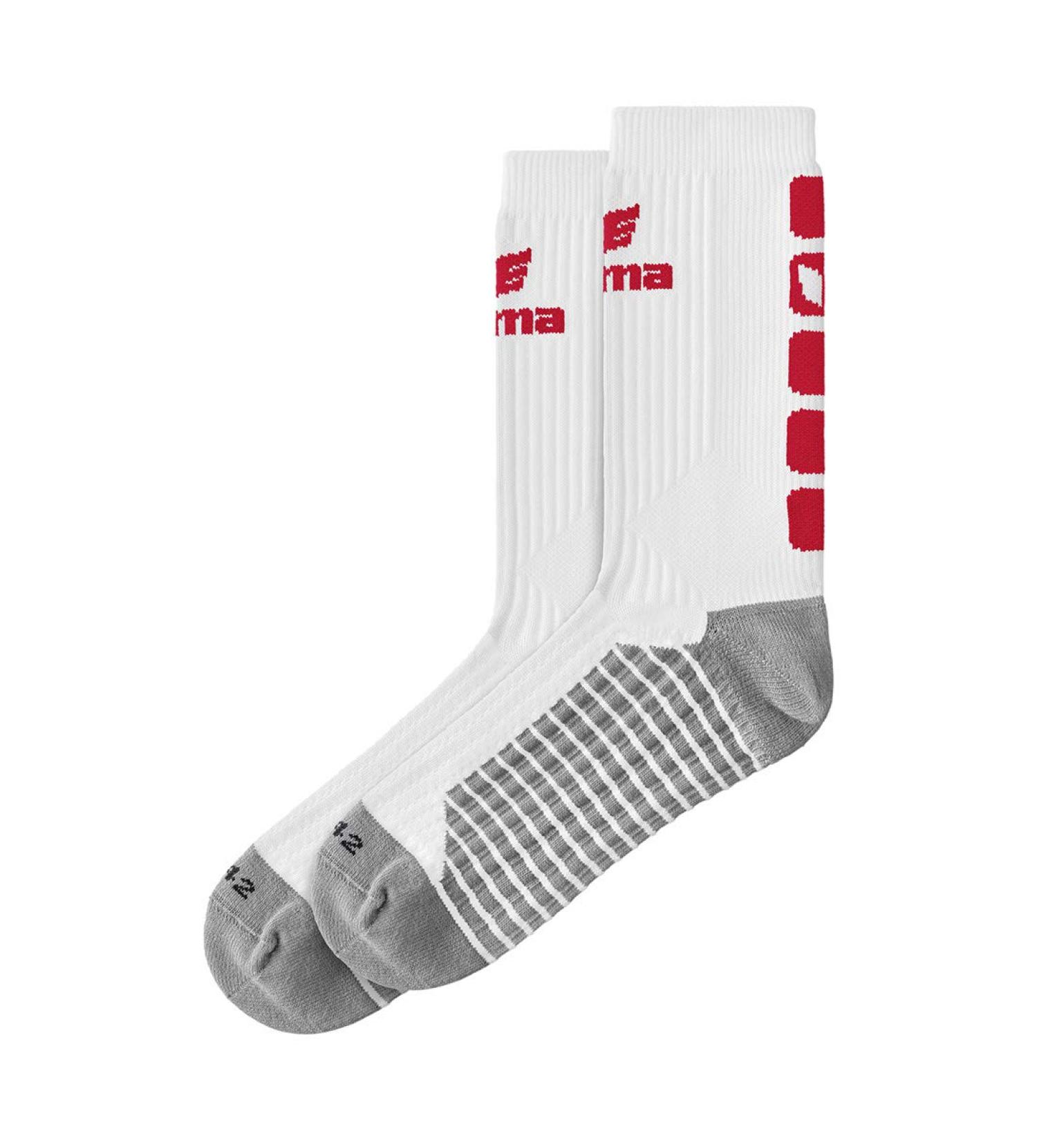 Erima Unisex Classic 5-c Socks (1 Pack) 35 White/Red