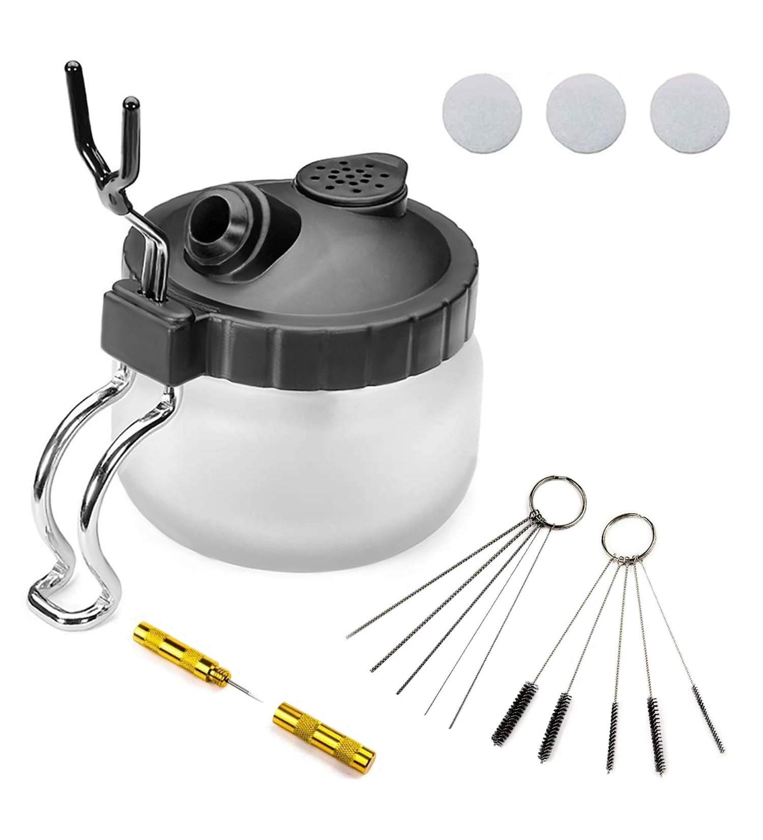 Airbrush Cleaning Kit with Pot, Air Filter, Brushes, and Needles - 4 Set - Buy Online on SooperMarket.com