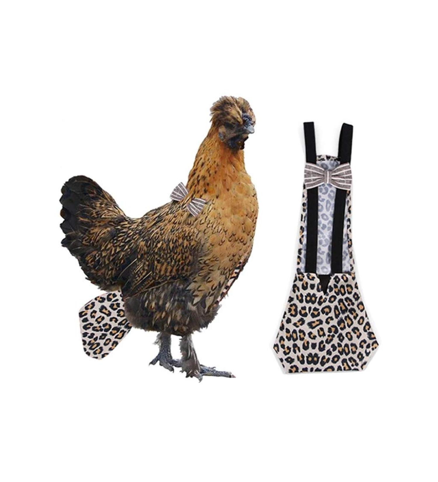 Pet Duck Goose Diapers - Adjustable Cloth Nappy for Poultry - Washable Hen Chicken Costume Diaper - Portable and Stylish - S Leopard Print - Buy Online on SooperMarket.com