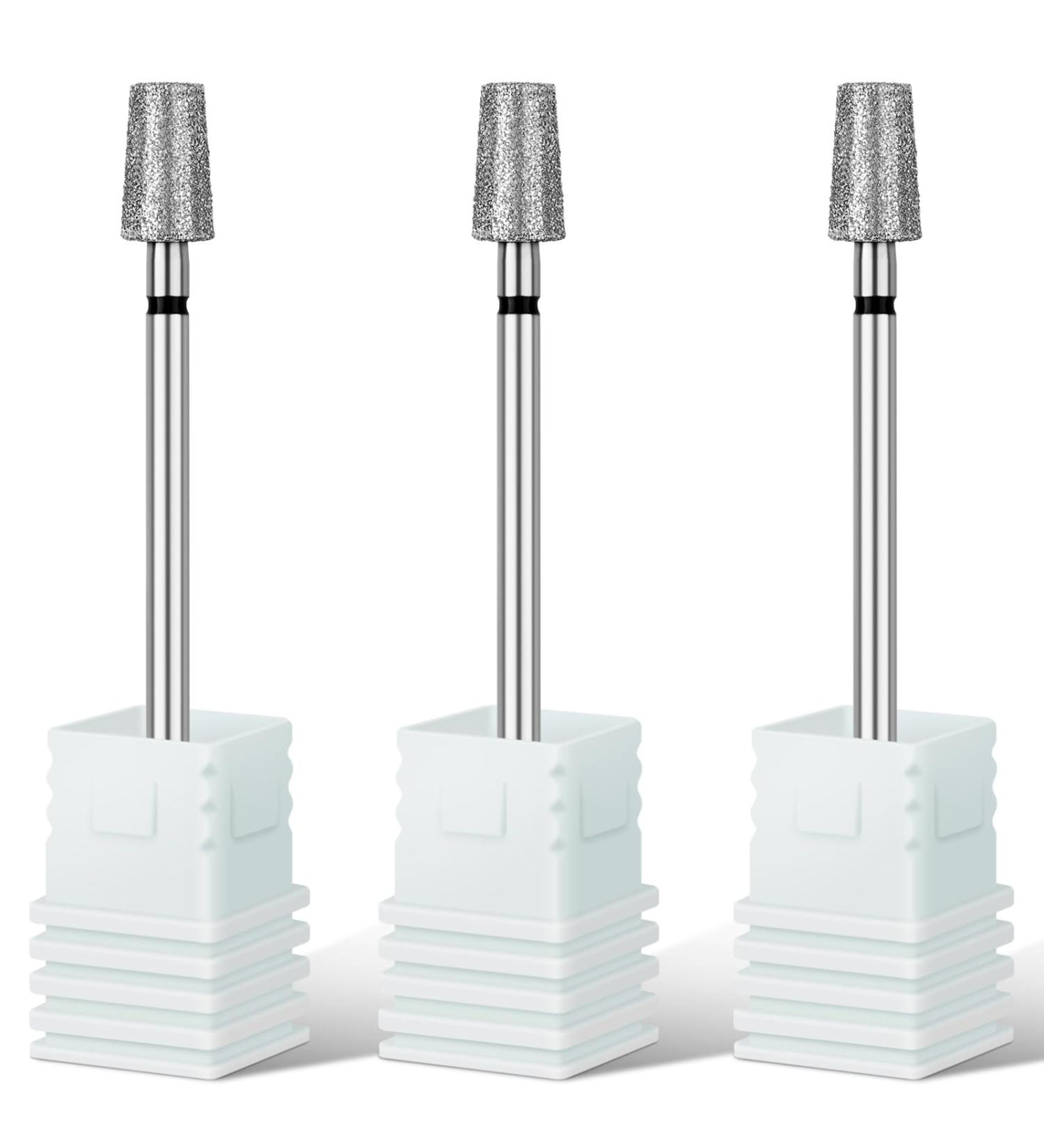 Rolybag Tapered Barrel Cuticle Nail Drill Bits - Coarse Diamond Drill Bits for Electric Cuticle Removal | Professional Manicure Tools 3/32” - Buy Online on SooperMarket.com