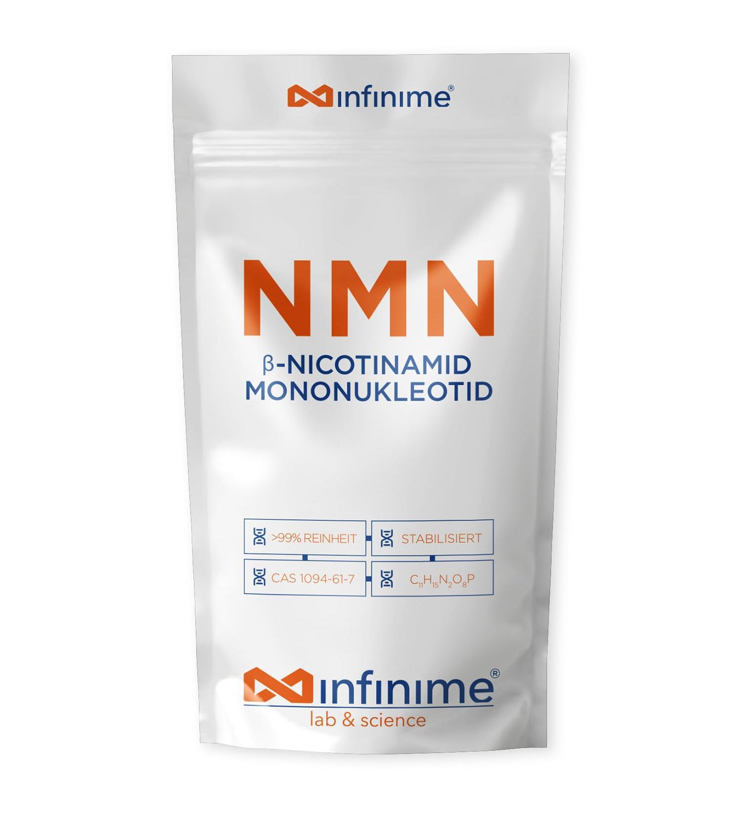 Infinime NMN 30G - Pure Nicotinamide Mononucleotide Powder | 99.8% Certified Purity | Lab Tested in Germany | Pet-Friendly for Dogs & Cats - Buy Online on SooperMarket.com