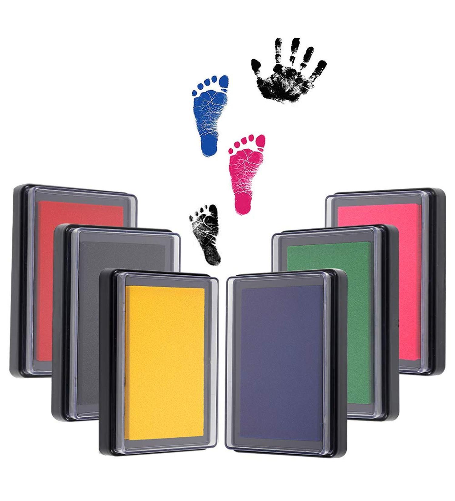Umorismo 6-Piece Baby Footprint & Handprint Stamp Set | Multi-Color Baby Keepsake Kit for International Shipping - Buy Online on SooperMarket.com