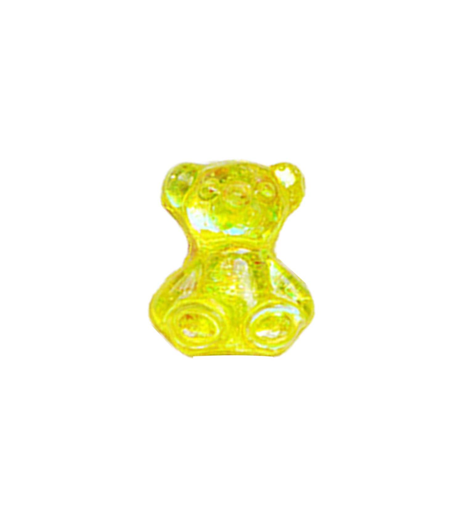 Sanwood 3D Bear Nail Art Sequin Charm - Yellow Crystal Resin Decor for DIY Jewelry Nail Manicure & Mobile Phone Crafts - Buy Online on SooperMarket.com
