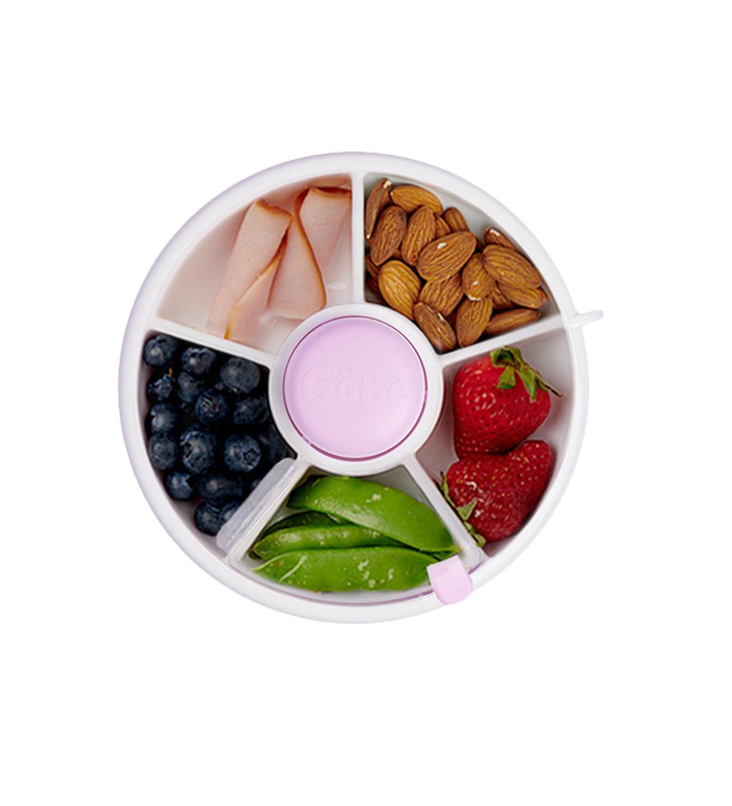 GoBe Kids Snack Spinner Bundle - No Spill Leakproof Taro Purple S | BPA & PVC Free | Reusable 5 Compartment Snack Container with Hand Strap - Buy Online on SooperMarket.com