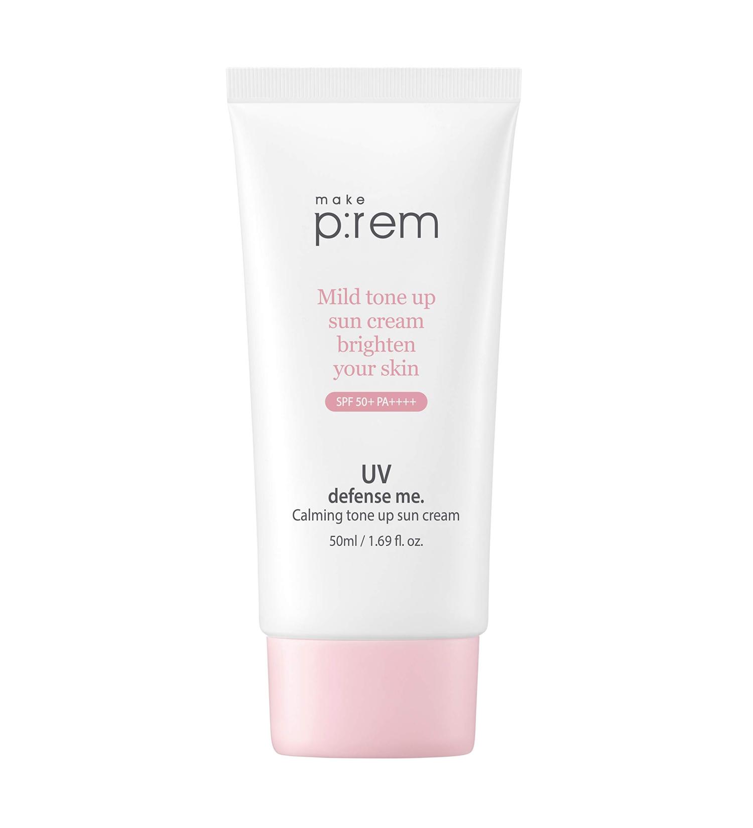 MakeP:rem Calming Tone Up Tinted Sunscreen SPF 50+ | Vegan & Reef-Safe Sunblock for Sensitive Skin - Buy Online on SooperMarket.com