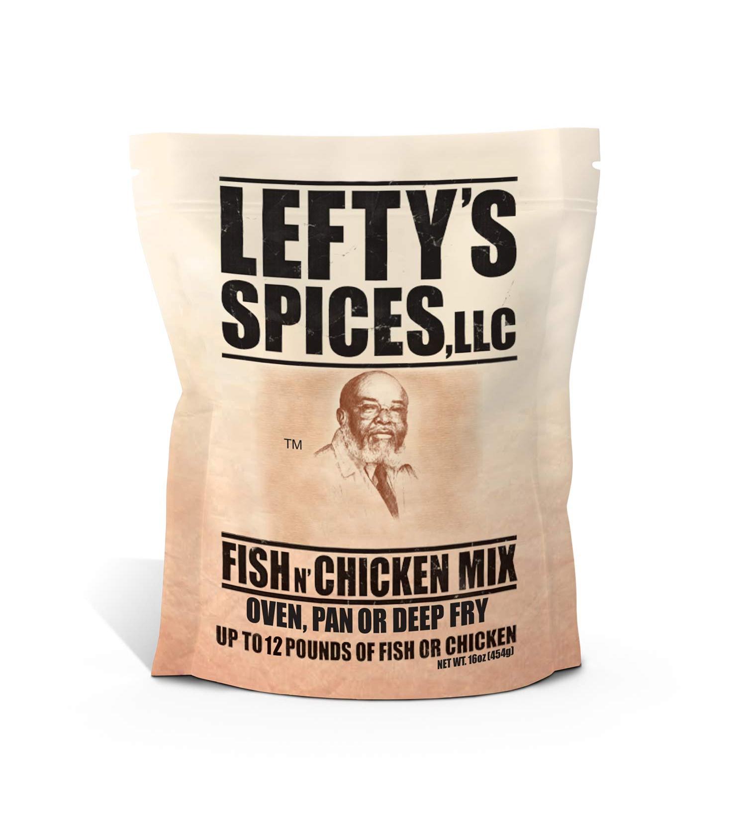 Lefty's Original Fish & Chicken Mix | Seasoned Coating for Meat & Seafood | 3 lbs - Buy Online on SooperMarket.com