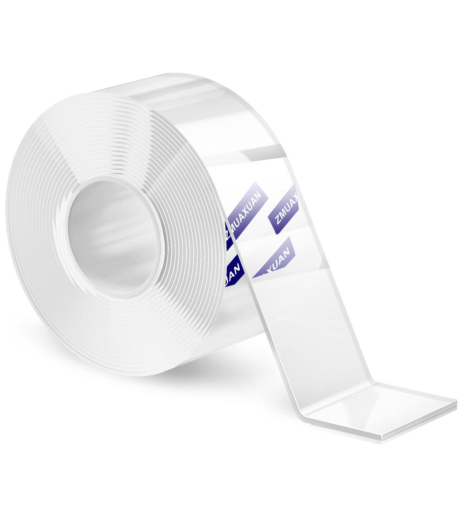 ZMUAXUAN Strong Nano Double Sided Tape Heavy Duty Mounting Clear Removable Sticky Adhesive Strips No Damage Wall Waterproof Reusable Thick Gel Grip Washable for Hanging Picture Poster Carpet Photo 1 - Buy Online on SooperMarket.com