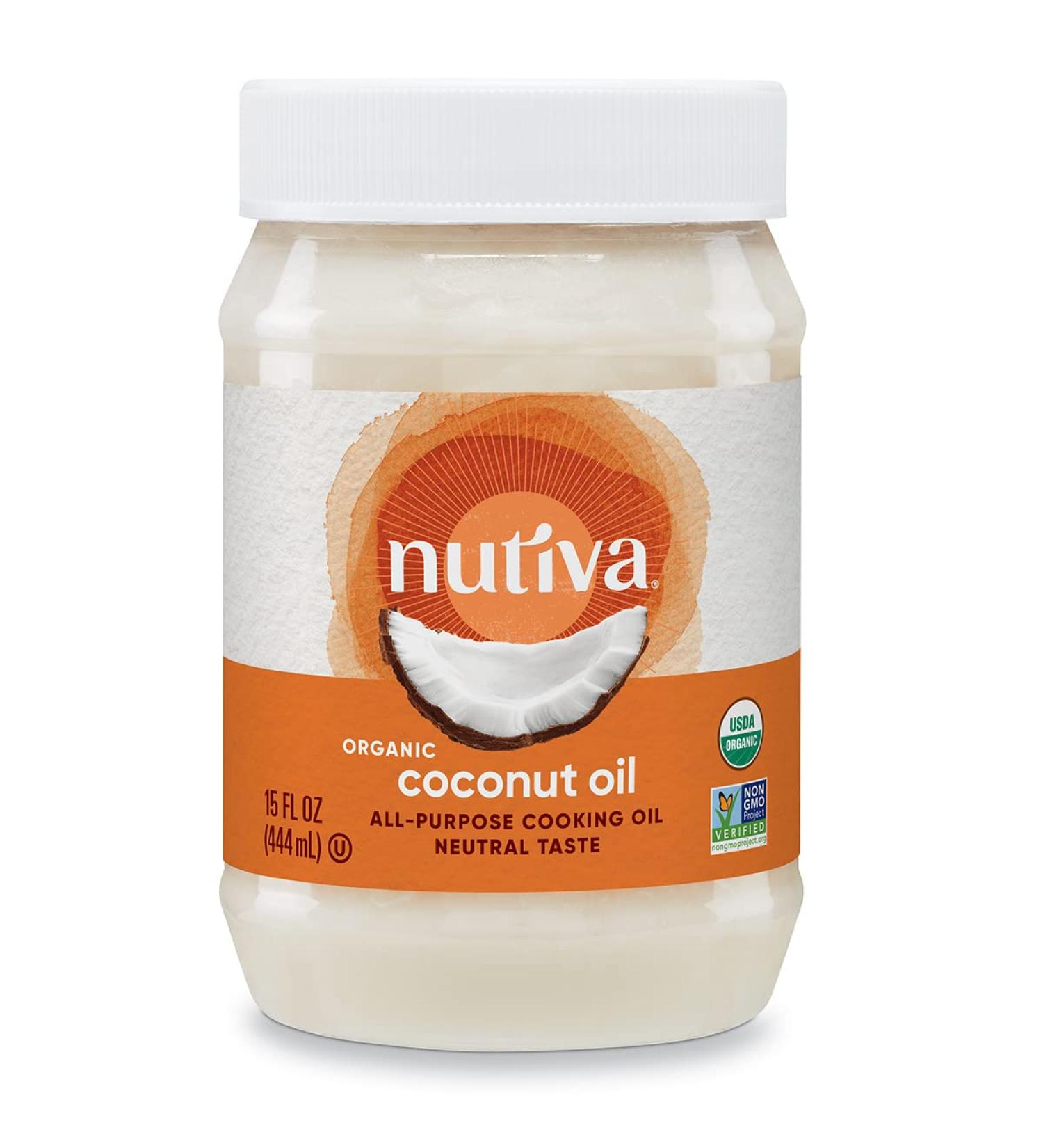 Nutiva Organic Refined Coconut Oil 15 fl oz - Pure, Versatile & Healthy Cooking Oil - Buy Online on SooperMarket.com