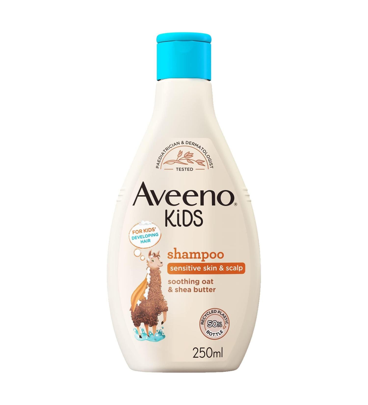 Aveeno Baby Kids Shampoo 250ml - Soothing Oat & Shea Butter | Gentle Children's Shampoo for Little Superheroes - Buy Online on SooperMarket.com