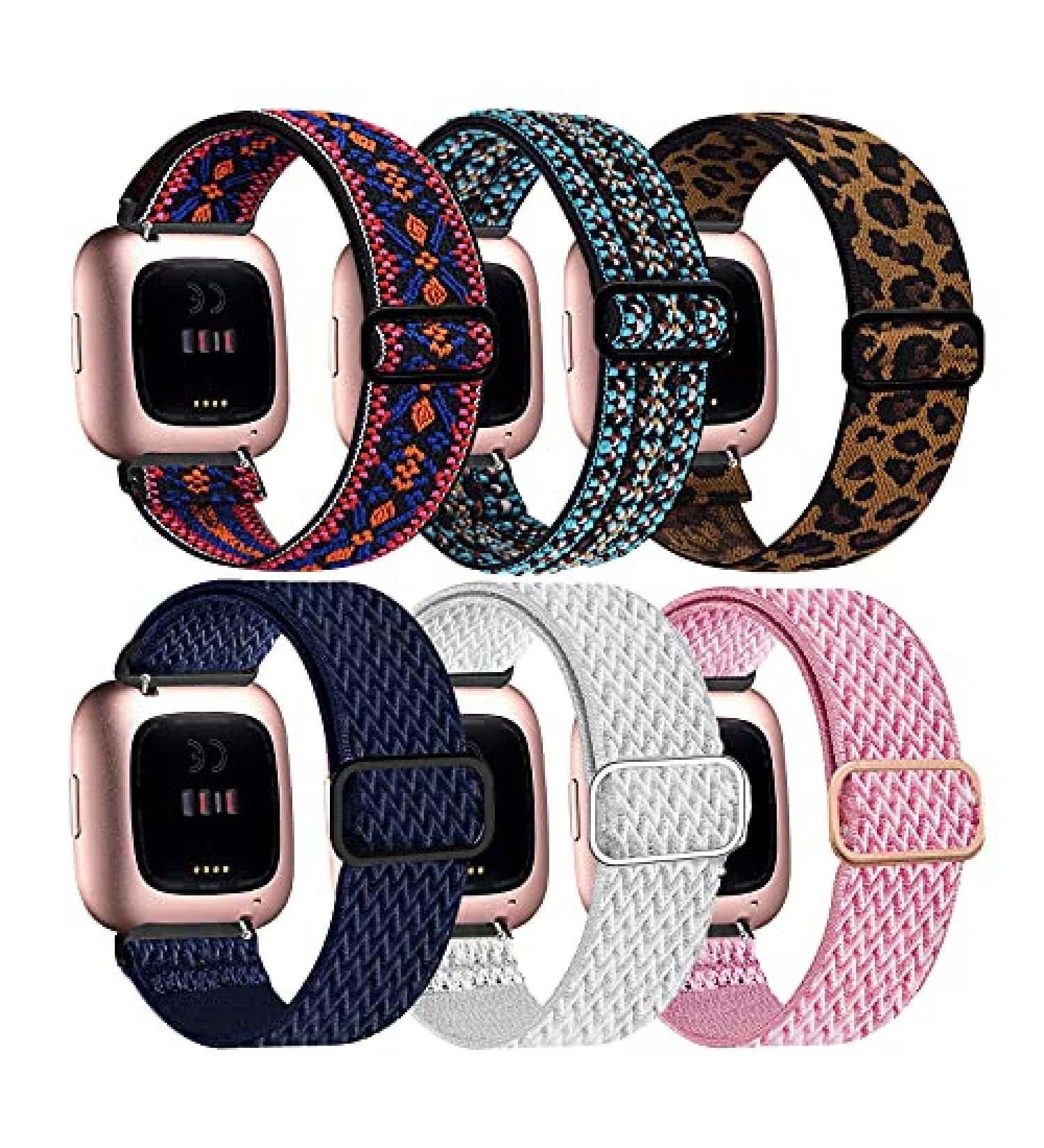 Fitbit Versa 2 Stretchy Bands for Women Men - Adjustable Elastic Replacement Wristband - Buy Online on SooperMarket.com