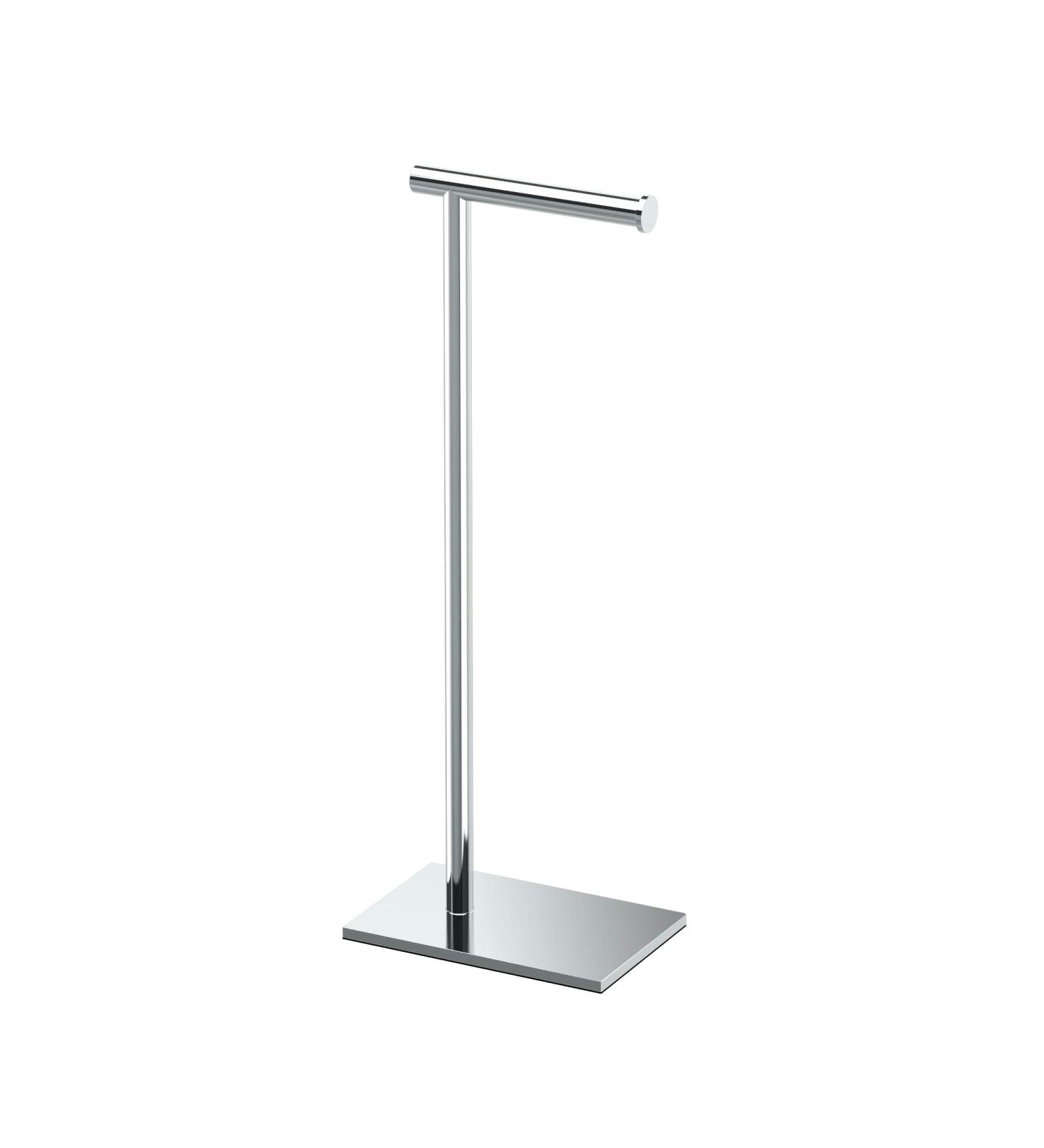 Modern Square Base Tissue Holder Stand - 21.25 inches - Chrome Finish - Buy Online on SooperMarket.com