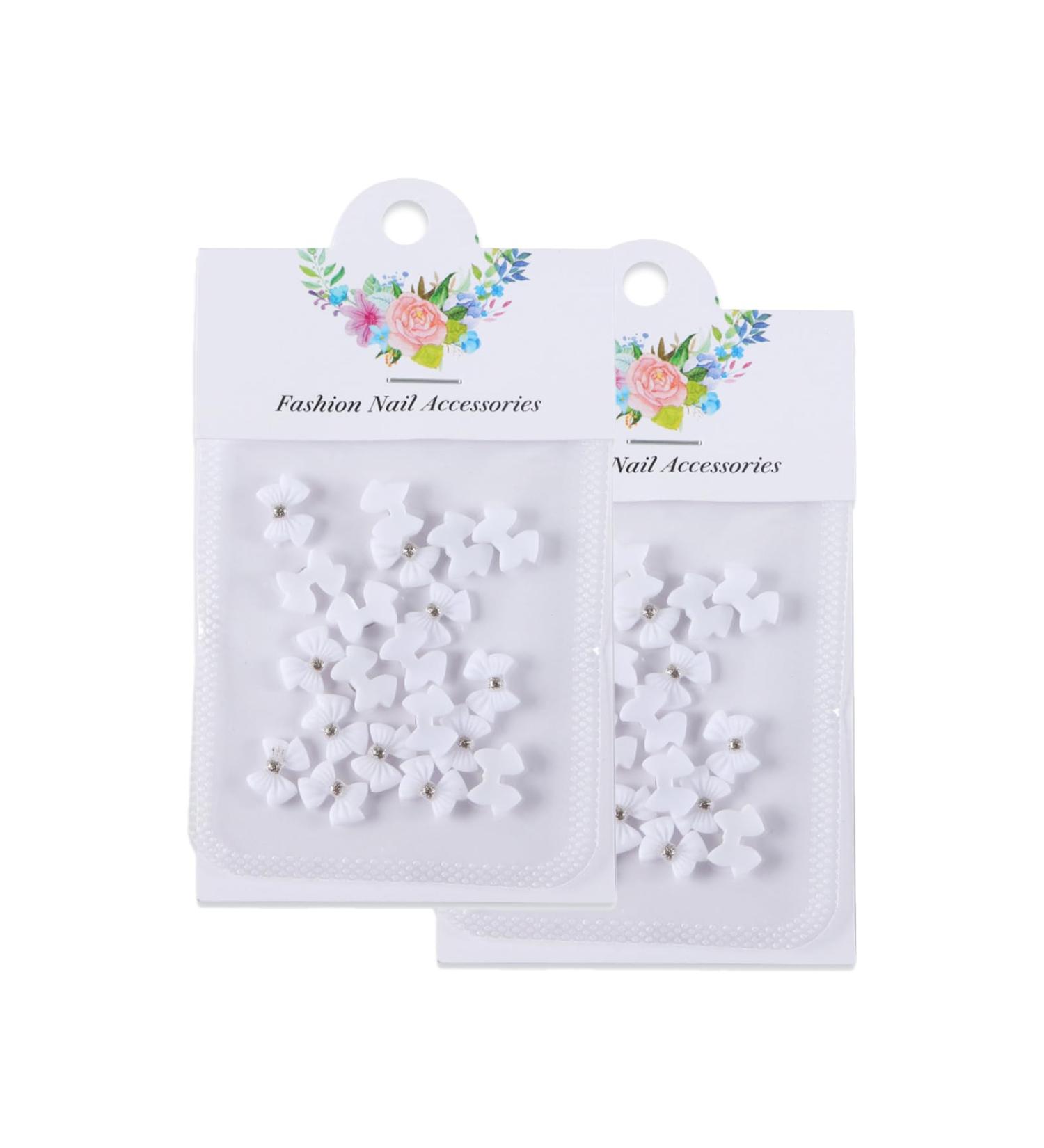40x Bowknot Nail Nails Art 3D Nail DIY Nails Decorations Jewels Supplies For Acrylic Nails 40x 3d Nails Art Bowknot Nail Nails Decoration Jewels Supplies White No. 1 - Buy Online on SooperMarket.com