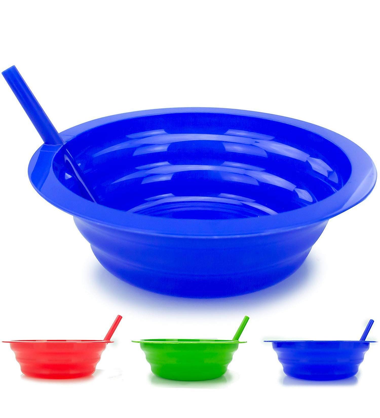 6 Pack USA-Made BPA Free Sippy Bowls for Kids - Child-Safe Cereal Bowls with Built-In Straw for Melted Ice Cream & Soup Sipping - Buy Online on SooperMarket.com