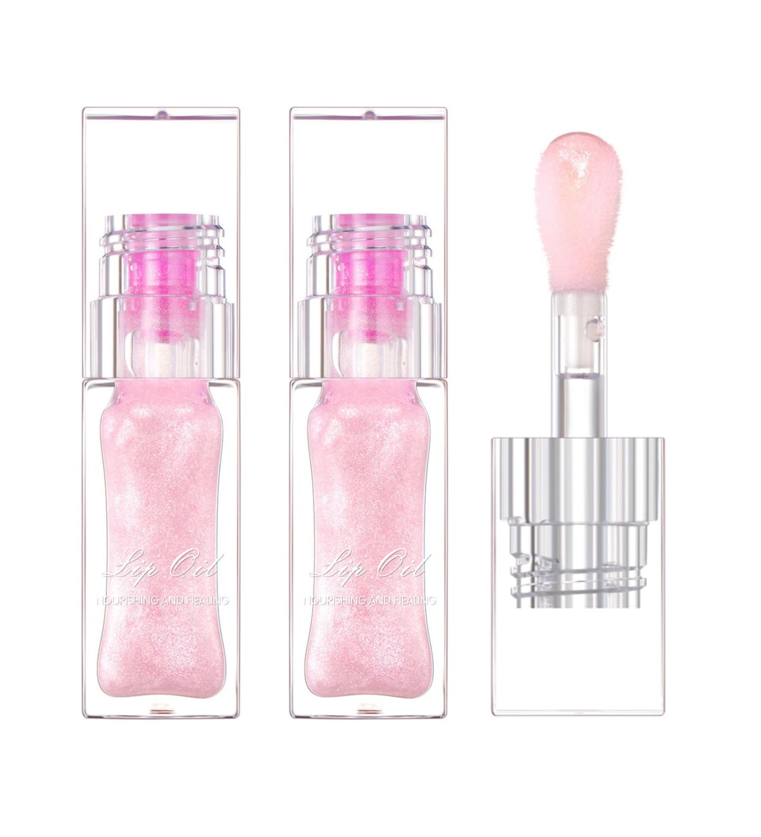 Color Changing Lip Oil & Moisturizing Jelly Lipstick - Long Lasting Shiny Lip Gloss | Non-Stick Lip Tint Oil for Women & Girls (2PCS - Buy Online on SooperMarket.com