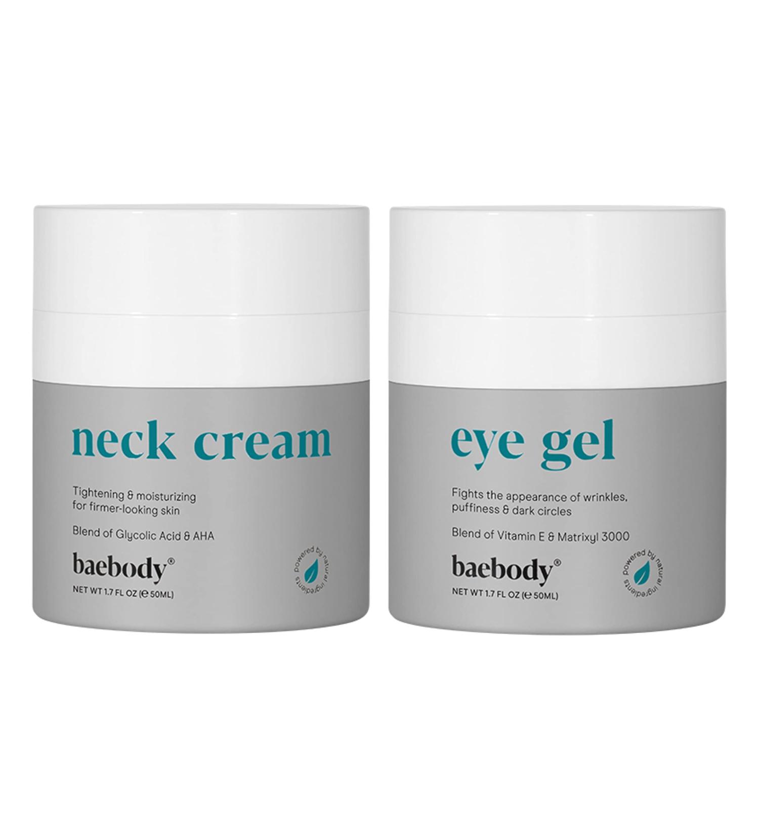 Baebody Eye Gel & Neck Cream Bundle - Hydrating Skincare Set for Youthful Eyes and Neck - Buy Online on SooperMarket.com